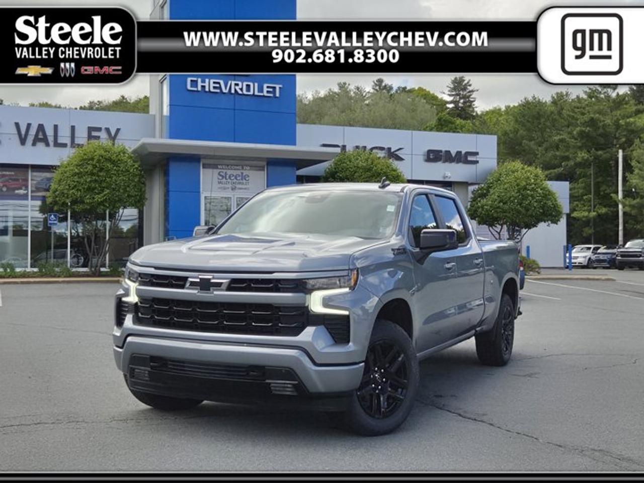Z71 OFF-ROAD AND PROTECTION PACKAGE includes (Z71) Off-Road suspension, (JHD) Hill Descent Control, (NZZ) skid plates, (K47) heavy-duty air filter and Z71 hard badge Includes (WPQ) Protection Package and (AAK) All-weather Z71 floor liners, LPO., TRANSMISSION, 10-SPEED AUTOMATIC WITH ELECTRONIC TRANSMISSION RANGE SELECTOR (ETRS), electronically controlled with overdrive, tow-haul mode and steering column paddle shifters. Includes Cruise Grade Braking and Powertrain Grade Braking, TIRES, 275/60R20SL ALL-TERRAIN, BLACKWALL (Includes (QAQ) spare tire.), TAILGATE, GATE FUNCTION POWER UP/DOWN with power lock and release, SEATS, FRONT BUCKET with centre console (Includes (EPH) Electronic Transmission Range Selector (console mounted)., REAR AXLE, 3.23 RATIO, LPO, BLACK TAILGATE LETTERING (dealer-installed), LPO, ALL-WEATHER FLOOR LINERS, 1ST AND 2ND ROWS (includes Z71 logo on front mats),, LICENSE PLATE KIT, FRONT, LEATHER PACKAGE Includes (SNR) Up-level Rear Seat with Storage Package.. This Chevrolet Silverado 1500 has a dependable Gas V8 5.3L/325 engine powering this Automatic transmission.*These Packages Will Make Your Chevrolet Silverado 1500 RST The Envy of Your Friends *DARK APPEARANCE PACKAGE includes Black badging/decals and exhaust tips When equipped with (L3B) TurboMax engine includes (NB5) Single Exhaust and (VTA) Black Chrome exhaust tip, LPO. When equipped with (L84) or (LZ0) engine includes (N10) Dual Exhaust will include Black tips. When equipped with (L87) engine includes (NPP) Active Exhaust with Black tips. Includes (RD5) 20 High gloss Black painted aluminum wheels. , Wireless phone projection for Apple CarPlay and Android Auto, Windows, power rear, express down, Window, power front, passenger express down, Window, power front, drivers express up/down, Wi-Fi Hotspot capable (Terms and limitations apply. See onstar.ca or dealer for details.), Wheels, 18 x 8.5 (45.7 cm x 21.6 cm) Bright Silver painted aluminum, Wheel, 17 x 8 (43.2 cm x 20.3 cm) full-size, steel spare, USB ports, rear, dual, charge-only, USB Ports, 2, Charge/Data ports located on the instrument panel, Transfer case, single speed electronic Autotrac with push button control (4WD models only), Trailer brake controller, integrated, Tires, 265/65R18SL all-season, blackwall, Tire, spare 265/70R17SL all-season, blackwall, Tire Pressure Monitoring System, auto learn includes Tire Fill Alert (does not apply to spare tire), Tire carrier lock, keyed cylinder lock that utilizes same key as ignition and door, Theft-deterrent system, unauthorized entry, Teen Driver a configurable feature that lets you activate customizable vehicle settings associated with a key fob, to help encourage safe driving behaviour. It can limit certain available vehicle features, and it prevents certain safety systems from being turned off. An in-vehicle report card gives you information on driving habits and helps you to continue to coach your new driver, Taillamps, LED with signature, animation and incandescent reverse lights, Tailgate, standard.* Stop By Today *For a must-own Chevrolet Silverado 1500 come see us at Steele Valley Chevrolet Buick GMC Cadillac, 9184 Commercial Street, New Minas, NS, NS B4N3V9. Just minutes away!*Disclaimer*Please verify all information with a Steele Valley representative.