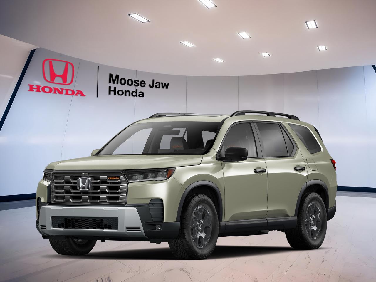 Discover the confidence and capability of the brand new 2026 Honda Pilot Trailsport at Moose Jaw Honda in Moose Jaw. Finished in Green with a Brown interior, this three-row SUV blends rugged character with family-friendly practicality. Its 3.5-litre V6 engine, 10-speed automatic transmission, and all-wheel drive help make every trip feel smooth, strong, and ready for Saskatchewan roads.

Built for drivers who want real versatility, the 2026 Honda Pilot Trailsport adds off-road focus to the Pilot lineup while keeping everyday comfort front and centre. It is designed for changing weather, busy family schedules, and weekend escapes, with a spacious cabin, confident power delivery, and the durable engineering Honda drivers value.

FEATURES OF THE Pilot Trailsport

»» Trail-tuned styling with rugged visual details
»» Standard all-wheel drive for four-season traction
»» V6 power for smooth confident travel
»» Three-row utility for active family life

ADVANCED SAFETY FEATURES

»» Honda Sensing suite supports daily driving
»» Collision mitigation braking helps avoid impacts
»» Lane keeping assist supports highway control
»» Road departure mitigation adds extra confidence

PERFORMANCE AND EFFICIENCY

»» 3.5-litre V6 delivers strong smooth power
»» 10-speed automatic supports refined shifting
»» All-wheel drive improves year-round traction
»» Dual VTC helps optimize engine response

COMFORT AND CONVENIENCE

»» Spacious cabin with flexible seating layout
»» Three rows support family travel needs
»» Brown interior adds warm upscale appeal
»» Easy entry helps everyday usability

TECHNOLOGY AND CONNECTIVITY

»» Clear driver information supports quick awareness
»» Modern infotainment helps daily convenience
»» Smart cabin controls feel simple
»» Connectivity features support busy lifestyles

CARGO SPACE

»» Large rear cargo area adds utility
»» Flexible cabin supports people and gear
»» Folding rear areas expand storage options
»» Ideal for errands trips and sports

WHAT OTHER OWNERS LIKE

»» Smooth V6 power for easy passing
»» Comfortable ride quality on long drives
»» Spacious interior for families and cargo
»» Confident all-wheel drive in poor weather

The 2026 Honda Pilot Trailsport is a smart choice for drivers who need room, strength, and everyday ease in one well-rounded SUV. It offers the capability to handle rougher conditions while still delivering the refinement expected in a modern family vehicle. The Green exterior gives it a bold, outdoors-ready look, while the Brown interior adds a rich and welcoming feel.

At Moose Jaw Honda, this new 2026 Honda Pilot Trailsport stands out for its balance of power, practicality, and trusted durability. From commuting through town to loading up for a weekend away, it is ready to serve with comfort and confidence. If you want a new SUV with real versatility and proven Honda engineering, this Pilot Trailsport deserves a close look.

This 2026 Honda Pilot Trailsports VIN is: 5FNYG1H67TB503382.<p>Discover the confidence and capability of the brand new 2026 Honda Pilot Trailsport at Moose Jaw Honda in Moose Jaw. Finished in Green with a Brown interior</p>
<p> this three-row SUV blends rugged character with family-friendly practicality. Its 3.5-litre V6 engine</p>
<p> the 2026 Honda Pilot Trailsport adds off-road focus to the Pilot lineup while keeping everyday comfort front and centre. It is designed for changing weather</p>
<p> and the durable engineering Honda drivers value.

FEATURES OF THE Pilot Trailsport

»» Trail-tuned styling with rugged visual details
»» Standard all-wheel drive for four-season traction
»» V6 power for smooth confident travel
»» Three-row utility for active family life

ADVANCED SAFETY FEATURES

»» Honda Sensing suite supports daily driving
»» Collision mitigation braking helps avoid impacts
»» Lane keeping assist supports highway control
»» Road departure mitigation adds extra confidence

PERFORMANCE AND EFFICIENCY

»» 3.5-litre V6 delivers strong smooth power
»» 10-speed automatic supports refined shifting
»» All-wheel drive improves year-round traction
»» Dual VTC helps optimize engine response

COMFORT AND CONVENIENCE

»» Spacious cabin with flexible seating layout
»» Three rows support family travel needs
»» Brown interior adds warm upscale appeal
»» Easy entry helps everyday usability

TECHNOLOGY AND CONNECTIVITY

»» Clear driver information supports quick awareness
»» Modern infotainment helps daily convenience
»» Smart cabin controls feel simple
»» Connectivity features support busy lifestyles

CARGO SPACE

»» Large rear cargo area adds utility
»» Flexible cabin supports people and gear
»» Folding rear areas expand storage options
»» Ideal for errands trips and sports

WHAT OTHER OWNERS LIKE

»» Smooth V6 power for easy passing
»» Comfortable ride quality on long drives
»» Spacious interior for families and cargo
»» Confident all-wheel drive in poor weather

The 2026 Honda Pilot Trailsport is a smart choice for drivers who need room</p>
<p> and everyday ease in one well-rounded SUV. It offers the capability to handle rougher conditions while still delivering the refinement expected in a modern family vehicle. The Green exterior gives it a bold</p>
<p> it is ready to serve with comfort and confidence. If you want a new SUV with real versatility and proven Honda engineering</p>
<p> this Pilot Trailsport deserves a close look.

This 2026 Honda Pilot Trailsports VIN is: 5FNYG1H67TB503382.</p>