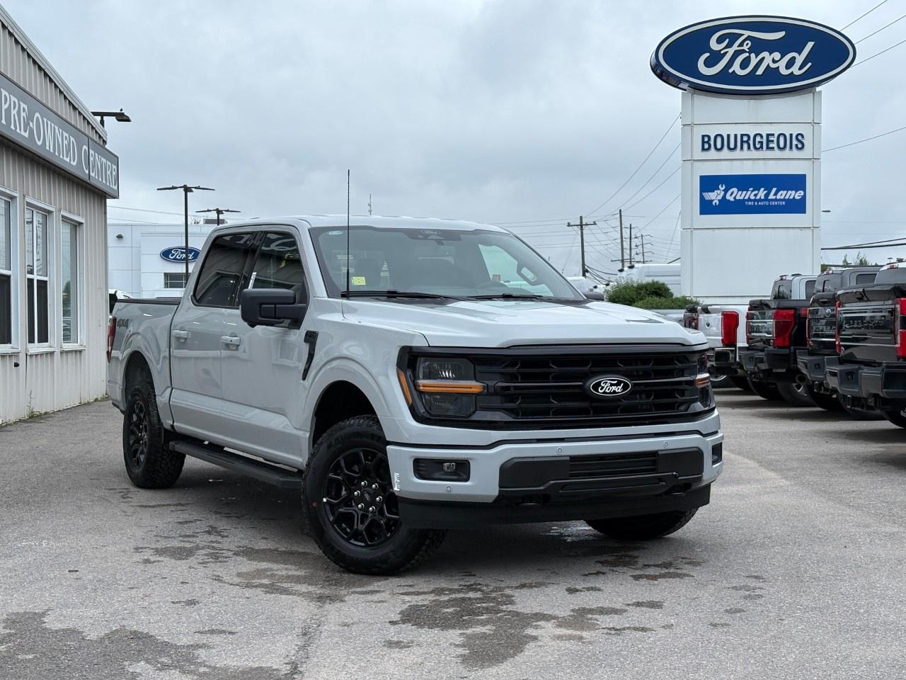 <p>Get ready for the road ahead with the all-new 2026 Ford F-150 XLT 4WD SuperCrew in a striking gray finish. With its 4×4 drivetrain, this truck is built to handle any terrain with confidence and ease, making it the ideal choice for outdoor enthusiasts and workers alike.</p> <p>The truck's robust exterior is complemented by a premium black interior that offers both comfort and style. Open the doors to a world of features including air conditioning, power windows, and satellite radio. Plus, with heated mirrors and the added protection of a tough bed spray-in bedliner, you're equipped for any season.</p> <p>Stay connected and secure with advanced technology like a backup camera, smart device integration, and a convenient Wi-Fi hotspot. Safety is a top priority with brake assist, lane assist, and parking sensors working to keep you and your passengers safe. Selectable drive modes such as normal, ECO, and sport let you tailor the driving experience to your needs, while features like keyless entry and cruise control enhance your journey.</p> <p>Perfect for those who demand versatility without sacrificing performance, this Ford F-150 is designed for drivers seeking both adventure and functionality. Whether you're transporting cargo or heading for a family retreat, this truck delivers. Contact Bourgeois Motors Ltd. today to explore how this new Ford F-150 can be yours.</p> <p><span style=color:rgb( 58 , 80 , 95 )>The discount shown on vehicle represents the </span><u>Cash Purchase</u><span style=color:rgb( 58 , 80 , 95 )> discount and is inclusive of all non-stackable and stackable cash purchase discounts from Ford of Canada and Bourgeois Motors Ltd. and is offered in lieu of sub-vented lease or finance rates. To get details on current discounts applicable to this and other vehicles in our inventory for Lease and Finance customer, see a member of our team. All offers for lease or finance are On Approved Credit (OAC).While every effort is made to ensure the accuracy of discounts and programs, programs are subject to change without notice </span><span style=color:rgb( 119 , 119 , 119 )>and may not be accurate or completely current. While every reasonable effort is made to ensure the accuracy of this data, we are not responsible for any errors or omissions contained on these pages.</span></p> <p><strong>Why Choose the Bourgeois Auto Group?</strong></p><p>For 80 years, Bourgeois Auto Group has been delivering exceptional automotive experiences. Our factor trained teams work to ensure you receive the shopping experience you deserve; whether you're looking for a new or new-to-you vehicle.</p><p>Shop 24/7 with our online showroom and chat service, ensuring convenience every step of the way. No hidden fees, full disclosure, and every pre-owned vehicle comes with a Carfax® report for peace of mind.</p><p>We offer a wide selection of pre-owned vehicles, all competitively priced using real-time market data. Get the best deal on your purchase and trade-in with our free Live Market Analysis report.</p><p>Looking to sell your car? We buy any make or modelno purchase required. Our simple to use online trade valuation tool will provide you with a clear, transparent selling experience whether you buy our car or not.</p><p>Backed by hundreds dedicated employees across 4 convenient locations, were here to meet all your automotive needs. Visit us in Midland or Parry Sound and explore our inventory or schedule your next service today.</p> <p><strong>Financing Your Next Vehicle with Bourgeois Motors Ford in Midland:</strong></p><p>At Bourgeois Motors Ford, we make financing your next vehicle simple and stress-free! Our team works with trusted lenders to find flexible options tailored to your budget. Drive away with confidenceapply today!</p><p>Take advantage of our online pre-qualification tool, backed by Equifax and TD Bank to find the payment that works for you. Simply <a href=https://www.bourgeoismotors.com/free-credit-check/ rel=nofollow><strong>CLICK HERE</strong></a><strong> </strong>to use our secure online credit tool with no impact to your credit.</p>