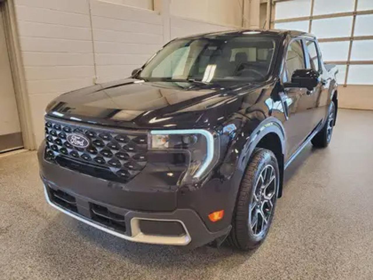 This all-new 2026 Ford Maverick Lariat 502A looks absolutely stunning in Shadow Black. This versatile compact pickup is powered by the 2.0L EcoBoost® engine, delivering 250 horsepower and 277 lb-ft of torque. Paired with an 8-speed automatic transmission, the Maverick is designed to provide an efficient 9.4L/100 km (30 Mile Per Gallon) combined fuel economy, making it a practical yet powerful option for city and highway driving.

Key Features:
Tire Inflator and Sealant Kit
Ford Connectivity Kit
Lane-Keeping System
B&O Sound System by Bang & Olufsen with HD Radio (8 Speakers, including Subwoofer)
Ford Co-Pilot360 Assist 2.0
360-Degree Camera
Adaptive Cruise Control with Lane Centering
Blind Spot Information System (BLIS®) with Cross-Traffic Alert
Heated Front Seats & Heated Steering Wheel
LED Box Lighting
Remote Start System
Spray-In Bed Liner
19 Machined-Painted Aluminum Wheels
Power Tailgate Lock
Pre-Collision Assist with Automatic Emergency Braking
Trailer Sway Control
Rear View Camera
SYNC® 4 with Enhanced Voice Recognition
Wireless Apple CarPlay® & Android Auto
4K Tow Package

Moose Jaw Ford, conveniently located at 1010 North Service Road in Moose Jaw, is your trusted destination for all your automotive needs. With an impressive 4.8-star Google rating from nearly 1,500 reviews, we are proud to deliver an exceptional vehicle-buying experience tailored just for you. Our Moose Jaw Motives set us apart, offering unbeatable value like half-priced oil changes for life on pre-owned vehicles, one year of key and remote protection, and one year of tire and rim protection. Enjoy peace of mind with every purchase. At Moose Jaw Ford, were committed to driving positive change in our community by combining exceptional service, high-quality vehicles, and a guest-first approach. Visit us today!