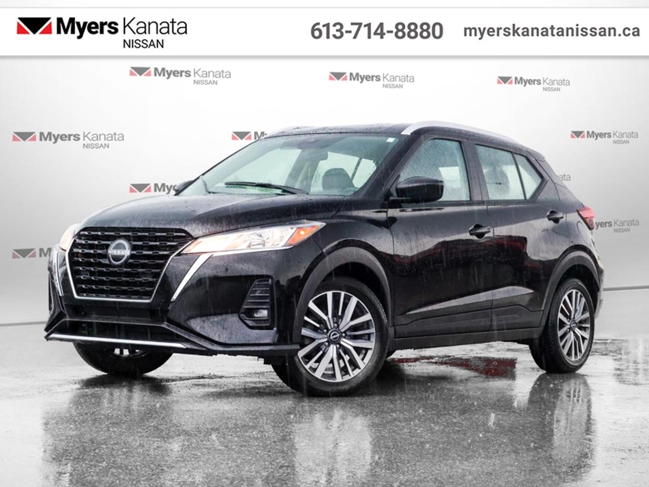 <b>Certified, Low Mileage, Heated Seats,  Apple CarPlay,  Android Auto,  Heated Steering Wheel,  Remote Start!</b><br> <br>  Compare at $24375 - KANATA NISSAN PRICE is just $22995! <br> <br>Whether its a road trip to the woods or all the gear for your next gig, this Kicks fits whatever you are into. This 2024 Nissan Kicks is for sale today in Kanata. This low mileage SUV has just 25,225 km and is a Certified Pre-Owned vehicle. Its Super Black in colour and is completely accident free based on the <a href=https://vhr.carfax.ca/?id=/Knmeg4aFROmuBWwCtKCi8xLgKWqgvMX target=_blank>CARFAX Report</a>. It has an Automatic transmission and is powered by a 122HP 1.6L 4 Cylinder Engine. <br> <br> Our Kickss trim level is SV. Step up to this SV trim for stylish aluminum wheels, automatic temperature control, the Nissan Intelligent Key with remote start, a heated steering wheel, heated seats, and SiriusXM. This Kicks offers a ton of style and is built to your beat, featuring touchscreen infotainment with Apple CarPlay, Android Auto, Bluetooth, and Siri Eyes Free. The spirited performance is further enhanced with advanced safety features like emergency braking, lane departure warning, high beam assist, blind spot detection, rear parking sensors, and a rearview camera. This vehicle has been upgraded with the following features: Heated Seats, Apple CarPlay, Android Auto, Heated Steering Wheel, Remote Start, Adaptive Cruise Control, Blind Spot Detection.<br> <br/>Certified Pre-Owned BenefitsNissan Certified Pre-Owned vehicles offer all the exciting performance, innovation and reliability of a Nissan, with value and peace-of-mind at the heart of the experience. Truly an Intelligent Selection.72 month/120,000km* Powertrain Warranty Easy Financing with Nissan Canada Finance 24/7 Nissan Roadside AssistanceRental Vehicle Assistance Personalized Trip Planning Sirius Satellite Radio Trial 10 day/1,500km exchange promiseRigorous Certification ProcessEvery Certified Pre-Owned vehicle gets an obsessively detailed inspection prior to earning the Certified status. A Nissan-trained technician ensures the highest standards for each vehicle, in a 169-point inspection process72-month/120,000km Warranty** In effect for period of 72 months or 120,000kms (whichever comes first) from the vehicles original in-service dateNissans Certified Pre-Owned Powertrain Warranty provides coverage for 72 months or 120,000kms (whichever comes first) from your vehicles original in-service date. Over 600 components are covered including:Engine: Cylinder heads and block and all internal parts, rocker covers and oil pan, valvetrain and front cover, timing chain and tensioner, oil pump and fuel pump, fuel injectors, intake and exhaust manifolds and turbocharger, flywheel, seals and gaskets Transmission and Transfer Case: Case and all internal parts, torque converter and converter housing, automatic transmission control module, transfer case and all internal parts, seals and gaskets, and electronic transmission controls Drivetrain: Drive shafts, final drive housing and all internal parts, propeller shafts, universal joints, bearings, seals and gaskets $0 Deductible: No deductibles for repairs covered under the Powertrain Warranty<br> <br/><br>*LIFETIME ENGINE TRANSMISSION WARRANTY NOT AVAILABLE ON VEHICLES WITH KMS EXCEEDING 140,000KM, VEHICLES 8 YEARS & OLDER, OR HIGHLINE BRAND VEHICLE(eg. BMW, INFINITI. CADILLAC, LEXUS...)<br> Come by and check out our fleet of 80+ used cars and trucks and 80+ new cars and trucks for sale in Kanata.  o~o