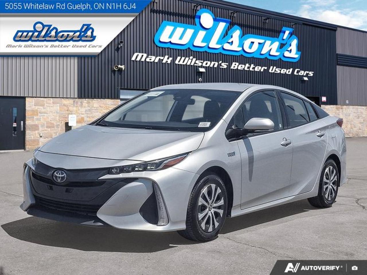 Look at this certified 2020 Toyota Prius Prime Upgrade | Leather | Nav | Heated Seats | Power Seat | Works with CarPlay | Rear Camera | and More !. Its Automatic transmission and 1.8 L engine will keep you going. This Toyota Prius Prime features the following options: Reverse Camera, Navigation System, Leather, Air Conditioning, Heated Seats, Tilt Steering Wheel, Steering Radio Controls, Power Windows, Power Locks, and Traction Control. See it for yourself at Mark Wilsons Better Used Cars, 5055 Whitelaw Road, Guelph, ON N1H 6J4.MASSIVE SELECTION: 500+ vehicles in ONE LOCATION, all Live Market Priced for the best value!STRAIGHTFORWARD & TRANSPARENT PRICING: Our Advertised Price INCLUDES:Safety Certification! (No separate certification fee upcharge).FREE Carfax History Report!NO upcharge for paying cash!CONFIDENCE & PEACE OF MIND: 30-Day/3,000 km Warranty INCLUDED! Plus a 5-Day Exchange Privilege!*EASY FINANCING: Better-than-bank rates, $0 Down, and 3 Months No Payments available OAC. BAD CREDIT APPROVED HERE!WE BUY CARS: Get Top Dollar for your trade, or sell us your vehicle for CASH even if you dont buy ours!www.shopwilsons.comAn Honest, Transparent Buying Experience. Trusted in business since 1961!(Cash Prices Exclude HST and Licensing Fees only.)