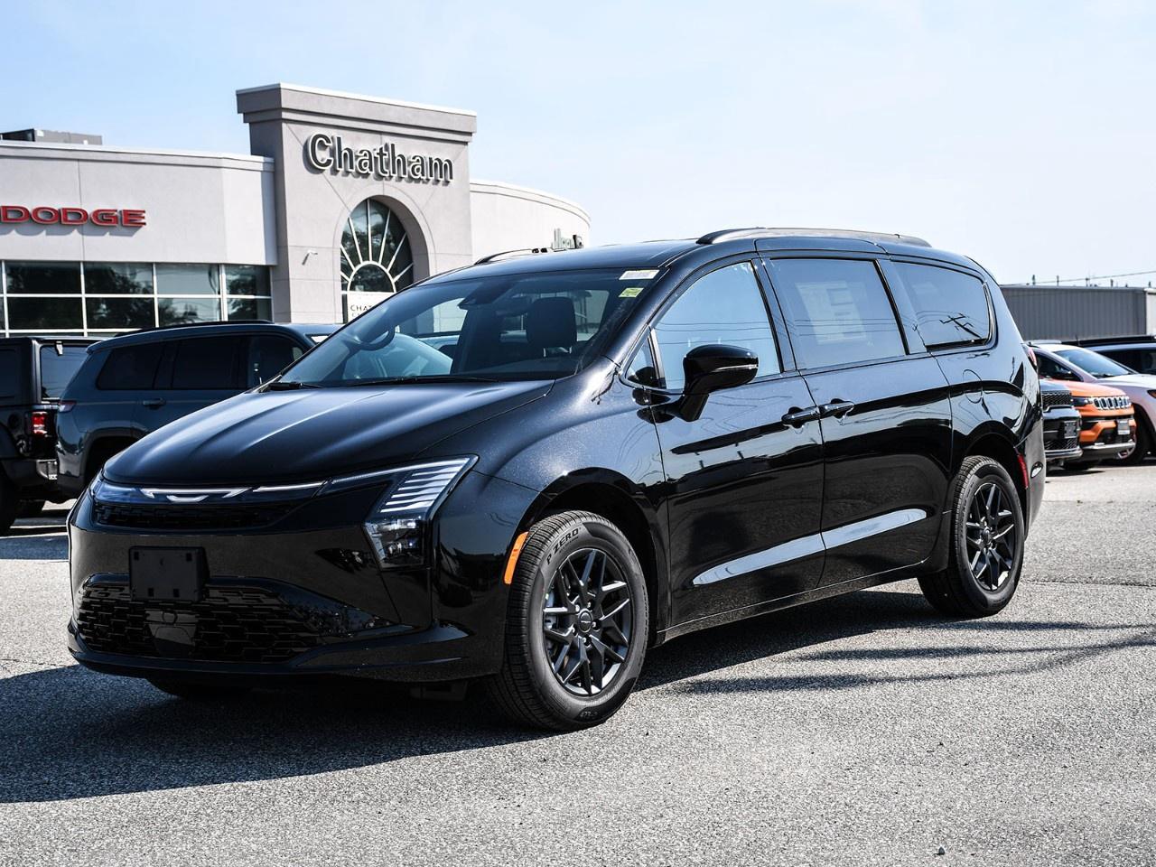<p>Meet the impressive 2027 Chrysler Pacifica Select AWD, a black beauty built to conquer the daily grind with confidence and style. This exceptional van is everything you could want in a family vehicle, boasting the renowned Chrysler AWD handling for superior control in all conditions.</p><p>Resplendent in Diamond Black Crystal Pearl, this Pacifica features the S Appearance Package that includes Black Daylight Opening Mouldings and a Premium Upper/Lower Grille with Black Surround, presenting a bold and sophisticated facade. Function meets luxury with black Stow 'N Place Roof Rack, Anodized Ink Badging, and exclusive 18 x 7.5 Diamond Cut Aluminum wheels.</p><p>Inside, youll be surrounded by refined details such as Piano Black Interior Accents and a plethora of convenient features like heated seats and a heated steering wheel. Enjoy the advanced tech suite, featuring a user-friendly backup camera, Bluetooth connection, Wi-Fi hotspot, and smart device integration providing seamless connectivity on the go. Safety is paramount with Lane Assist, parking sensors, and Brake Assist to enhance your peace of mind on every journey.</p><p>This Chrysler Pacifica is ideal for families or anyone needing extra space without sacrificing style or performance. With remote start, third-row seating, and a host of technological advancements, it perfects the blend of functionality and modernity. Dont miss the opportunity to own a vehicle that truly caters to your lifestyle needs. Contact Chatham Chrysler today for more information and to arrange a test drive.</p>