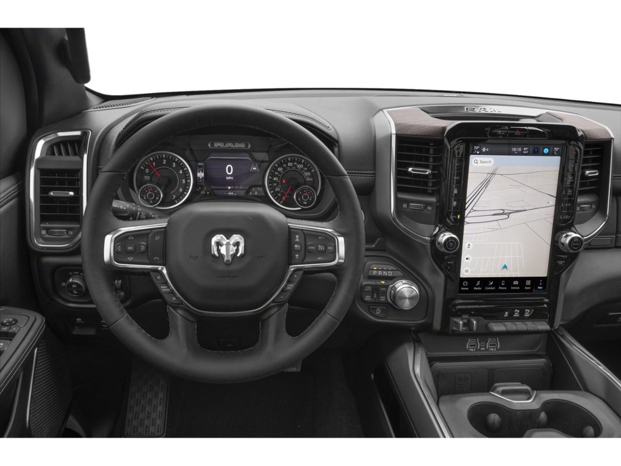 <p>Step into the future of rugged comfort with the 2026 Ram 1500 Laramie, finished in a striking Serrano Green Metallic. This new 4x4 Crew Cab is engineered for strength and style, perfect for tackling both city streets and off-road adventures.</p><p>The exterior of this truck is both bold and functional, featuring power deployable running boards and a striking anti-spin differential rear axle. Inside, get ready to be enveloped in luxury with a green interior that includes heated and cooled leather seats, ensuring comfort in all weather conditions.</p><p>Stay connected with the cutting-edge Uconnect 5 Nav system with a 14.4" display that incorporates a brilliant 12" colour in-cluster display. The advanced technology also includes a head-up display and 19-speaker harman/kardon premium sound system, giving you unmatched audio clarity. Safety and driver assistance come standard with features like adaptive cruise control, lane assist, and a comprehensive trailer tow group that includes trailer reverse steering control, ensuring every drive is a confident one.</p><p>Ideal for those who demand both utility and luxury in a truck, the 2026 Ram 1500 Laramie will meet and exceed your expectations. Contact Chatham Chrysler today to learn more and take this remarkable vehicle for a test drive.</p>