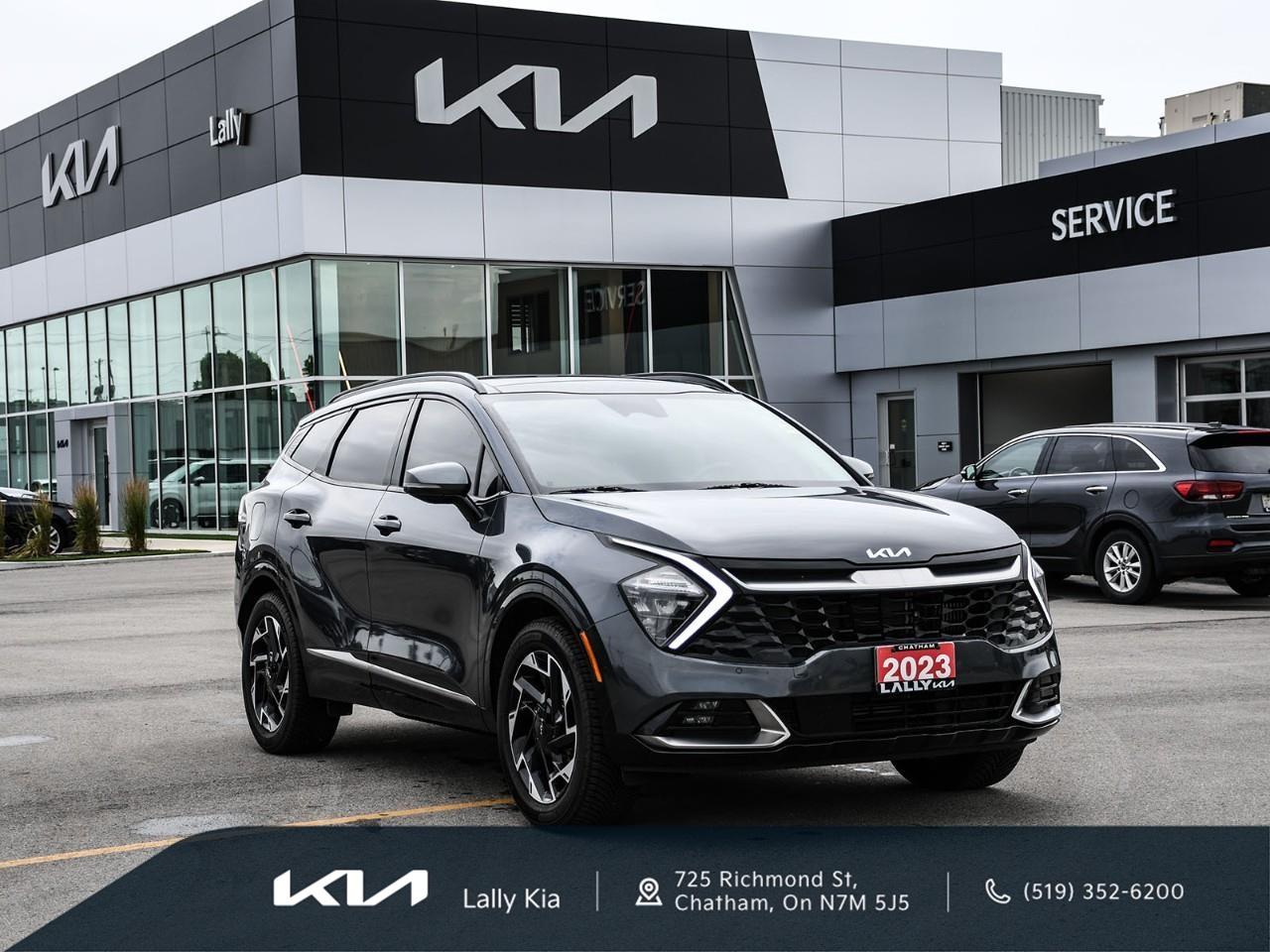 <p>2023 Kia Sportage Plug-In Hybrid - EX Premium | One Owner | Local Trade | No Accidents</p><ul><li><p><strong>Condition:</strong> One Owner, Local Trade, Accident Free / No Accidents, CarFax available for download</p></li><li><p><strong>Performance:</strong> All-Wheel Drive (AWD), 1.6L Turbocharged Plug-In Hybrid Powertrain, Automatic Transmission</p></li><li><p><strong>Seating & Comfort:</strong> Leather Seating, Heated & Ventilated Front Seats, Heated Rear Seats, Heated Steering Wheel, Dual-Zone Climate Control, Panoramic Sunroof</p></li><li><p><strong>Technology:</strong> Apple CarPlay & Android Auto, Navigation System, Harman Kardon Premium Audio, Wireless Charging, Smart Key with Push Button Start, Digital Instrument Cluster</p></li><li><p><strong>Safety:</strong> Forward Collision-Avoidance Assist, Blind Spot Monitoring, Lane Keep Assist, Adaptive Cruise Control, Rear Cross Traffic Alert, 360° Camera</p></li><li><p><strong>Notes:</strong> Local Trade vehicle serviced here at Lally Kia and well maintained by the previous owner.</p></li><li><p>Financing Available</p></li><li><p>Trade-Ins Welcome</p></li><li><p>Extended Warranty Options</p></li></ul><p>Every used vehicle undergoes a 135-point inspection.</p><p>Pre-owned vehicles are supplied with one key. Any additional keys received from the previous owner will be included at delivery at no charge. Extra keys may be purchased if desired.</p> <p>We use no hassle no haggle live market pricing! Save money and time.</p><p>All prices shown include all fees. Reconditioning and Full Detailing. Taxes and Licensing extra.</p><p>All Pre-Owned vehicles come standard with one key. If we received additional keys from the previous owner they will be with the vehicle upon delivery at no cost. Additional keys may be purchased at customers requested and expense.</p><p>Book your appointment today!</p>