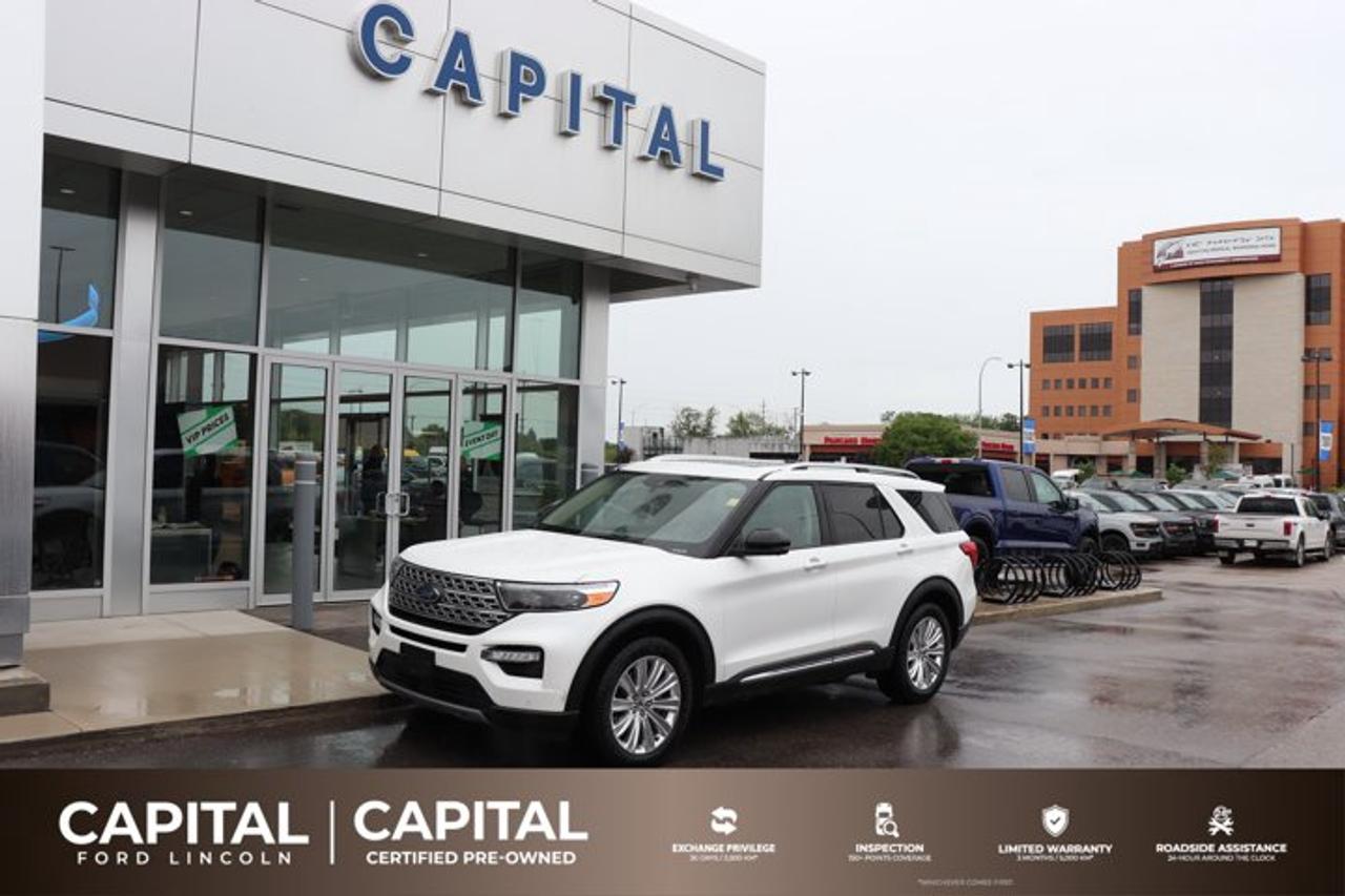This Ford Explorer Limited is the best selling SUV in its class. Equipped with a 4WD Intercooled Turbo Premium Unleaded I-4 2.3 L/140 engine, this SUV is White in colour. The Limited trim features 20-inch wheels and is capable of towing and off-roading. You will be able to take the whole crew with the third row seating, great for road trips, camping and more! You will notice the vehicle has chrome door handles and the convenience of a keyless entry keypad. This spacious interior includes heated bucket seats, a media hub with 2 USB ports, SD card reader and an audio/video input jack and the overhead console has dome/map lights and a cool little holder for your shades. The Limited models come with a powerful sound system including a single-disc CD player and twelve speakers including two subwoofers. MP3-capable so you can load it up with all your music! Safety features include a reverse sensing system and a SOS post crash alert system. This vehicle would be an excellent addition for any family! Contact us today to test drive this Ford Explorer Limited.Check out this vehicles pictures, features, options and specs, and let us know if you have any questions. Helping find the perfect vehicle FOR YOU is our only priority.P.S...Sometimes texting is easier. Text (or call) 1-204-900-8266 for fast answers at your fingertips!Dealer Permit #4697