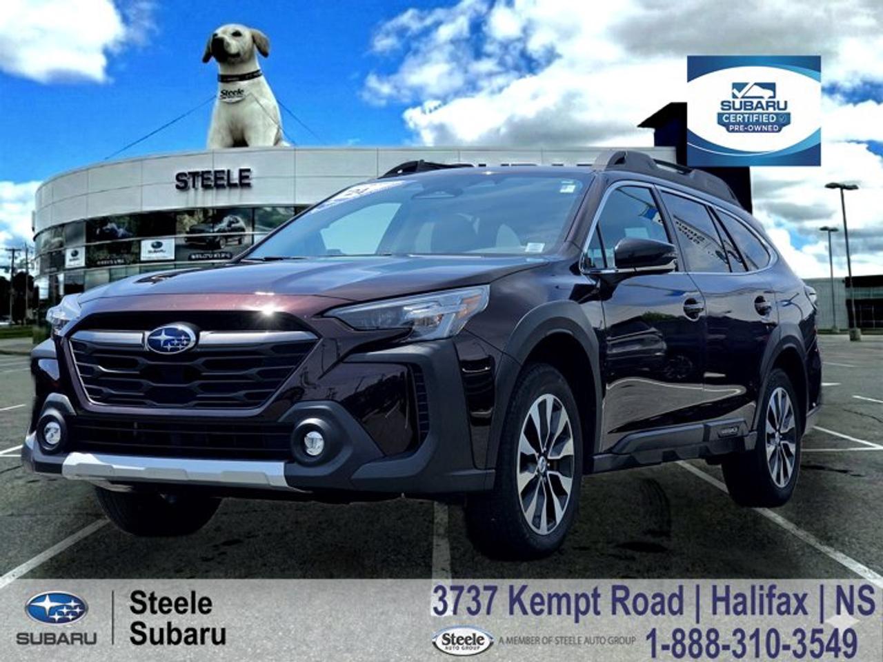 2024 Subaru Outback Premier XT | Turbocharged AWD | Nappa Leather | Panoramic Sunroof | EyeSight SafetySubaru Certified Pre-Owned (CPO) | Rates as low as 3.99%* | CPO Warranty IncludedWith turbocharged power and premium comfort, this Outback Premier XT feels perfectly suited to everything from relaxed drives along the South Shore to long weekends exploring Cape Breton. On those warm Nova Scotia evenings where the sun stays out past nine, the panoramic sunroof and quiet cabin make every drive feel effortless.The Premier XT sits at the top of the Outback lineup, combining upscale refinement with genuine all-weather capability. Powered by Subarus turbocharged 2.4L BOXER engine paired with a smooth Lineartronic CVT, it delivers strong passing power and confident highway performance while Subaru Symmetrical All-Wheel Drive and X-Mode provide sure-footed traction in changing Maritime conditions. This is a one owner lease return loaded with options, offering a premium driving experience with the versatility that makes the Outback such a natural fit for Nova Scotia lifestyles. The drive is quiet, composed, and comfortable on longer trips while still feeling agile around Halifax and day-to-day commuting.Performance & Safety2.4L turbocharged SUBARU BOXER 4-cylinder engineLineartronic CVT transmissionSubaru Symmetrical All-Wheel DriveSubaru EyeSight Driver Assist TechnologyAdaptive cruise controlPre-collision braking systemBlind spot detection with rear cross-traffic alertLane centering assistVehicle Dynamics Control with traction controlX-Mode with Hill Descent ControlComfort & TechHeated front and rear seatsHeated steering wheelVentilated front seatsNappa leather upholsteryPower panoramic sunroof11.6-inch touchscreen infotainment systemApple CarPlay & Android AutoKeyless entry with push-button startRemote startDual-zone automatic climate controlPower liftgatePower front seats with driver memoryIf youre looking for a premium AWD wagon thats equally comfortable tackling road trips or everyday life, this Outback Premier XT is ready to impress. Contact Steele Subaru in Halifax to schedule a test drive and enjoy the rest of the Nova Scotia summer from behind the wheel.SUBARU CERTIFIED PRE-OWNEDThis vehicle is Subaru Certified Pre-Owned, having successfully passed a comprehensive 160-Point Inspection completed by Subaru factory-trained technicians to ensure quality and peace of mind. Any needed repair or maintenance is performed before the vehicle is certified, so it meets Subarus standards for safety, security, and performance. Every Subaru CPO vehicle includes a CARFAX® Vehicle History Report for full transparency. Your Subaru CPO also includes a Certified Limited Warranty with coverage based on age and mileage (minimum 3-month/5,000-km), with upgrade options available through Subaru Protection Plan. For added confidence, Subaru 360 C.A.R.E. 24-hour roadside assistance backed by CAA is included across Canada and the U.S., and youll receive a one-time 10-day / 1,000-km exchange privilege with the selling dealer. Buy with confidence knowing this vehicle has been thoroughly checked and prepared to Subarus standards. Trade-ins are always welcome, and were here to help make your next vehicle purchase smooth and worry-free.Ask us about flexible financing or extended warranty options.*Limited time purchase financing offer provided through Subaru Financial Services by TCCI for qualifying Subaru Certified Pre-Owned Vehicles on approved credit. Rates are subject to change without notice. See your participating Subaru dealer for complete details, terms and conditions.All Wheel Drive, 12 Speakers, Alloy wheels, Brake assist, Dual front impa