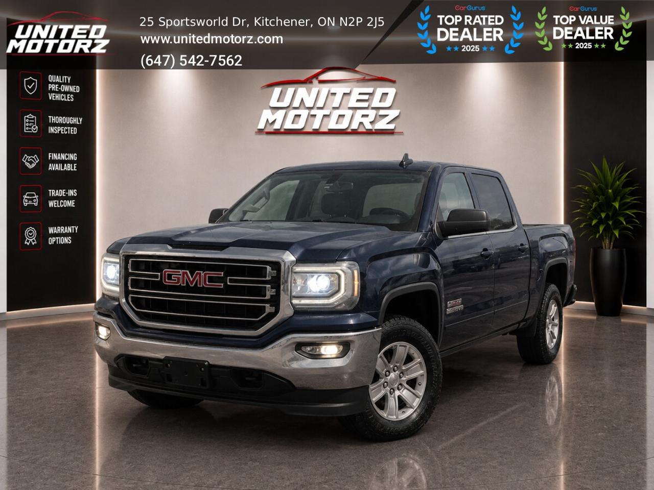 2016 GMC Sierra 1500 SLE 4WD CREW CAB 143.5' 5.3L V8 ~SAFETY CERTIFIED~ Photo