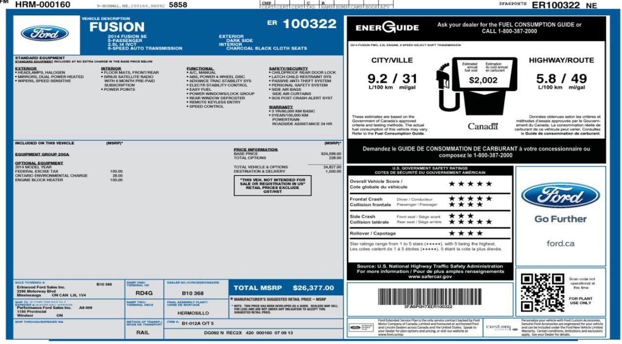 2014 Ford Fusion SE Photo