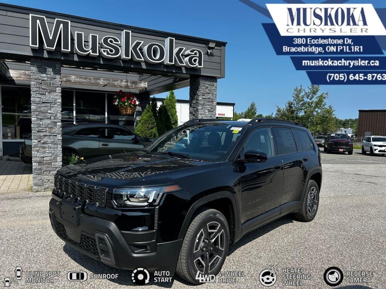 This JEEP CHEROKEE LIMITED, with a 1.6L I-4 intercooled turbo engine engine, features a 1-speed Electronic Variable Transmission (EVT) CVT transmission, and generates 6.7 highway/6.1 city L/100km. Find this vehicle with only 32 kilometers!  JEEP CHEROKEE LIMITED Options: This JEEP CHEROKEE LIMITED offers a multitude of options. Technology options include: Integrated Centre Stack Radio, 2 LCD Monitors In The Front, MP3 Capability, Radio w/Seek-Scan, Clock, Speed Compensated Volume Control, Steering Wheel Controls, Voice Activation, Radio Data System and Uconnect External Memory Control, Satellite Radio.  Safety options include Rain Detecting Variable Intermittent Wipers w/Heated Wiper Park, Airbag Occupancy Sensor, Curtain 1st And 2nd Row Airbags, Driver Monitoring-Alert, Dual Stage Driver And Passenger Front Airbags.  Visit Us: Find this JEEP CHEROKEE LIMITED at Muskoka Chrysler today. We are conveniently located at 380 Ecclestone Dr Bracebridge ON P1L1R1. Muskoka Chrysler has been serving our local community for over 40 years. We take pride in giving back to the community while providing the best customer service. We appreciate each and opportunity we have to serve you, not as a customer but as a friend