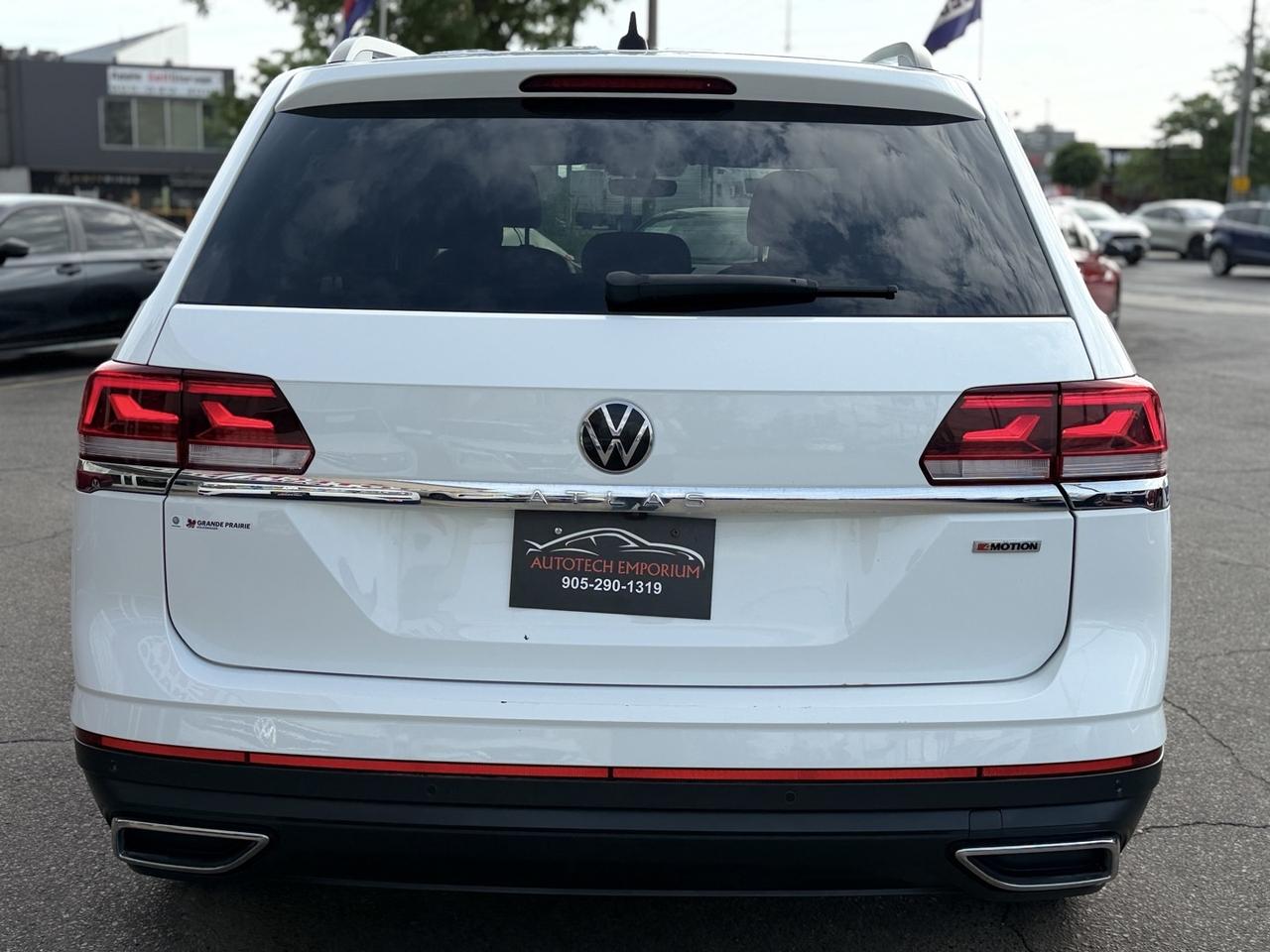 2021 Volkswagen Atlas Comfortline AWD Pearl White   7 Pass   Leather   B Photo