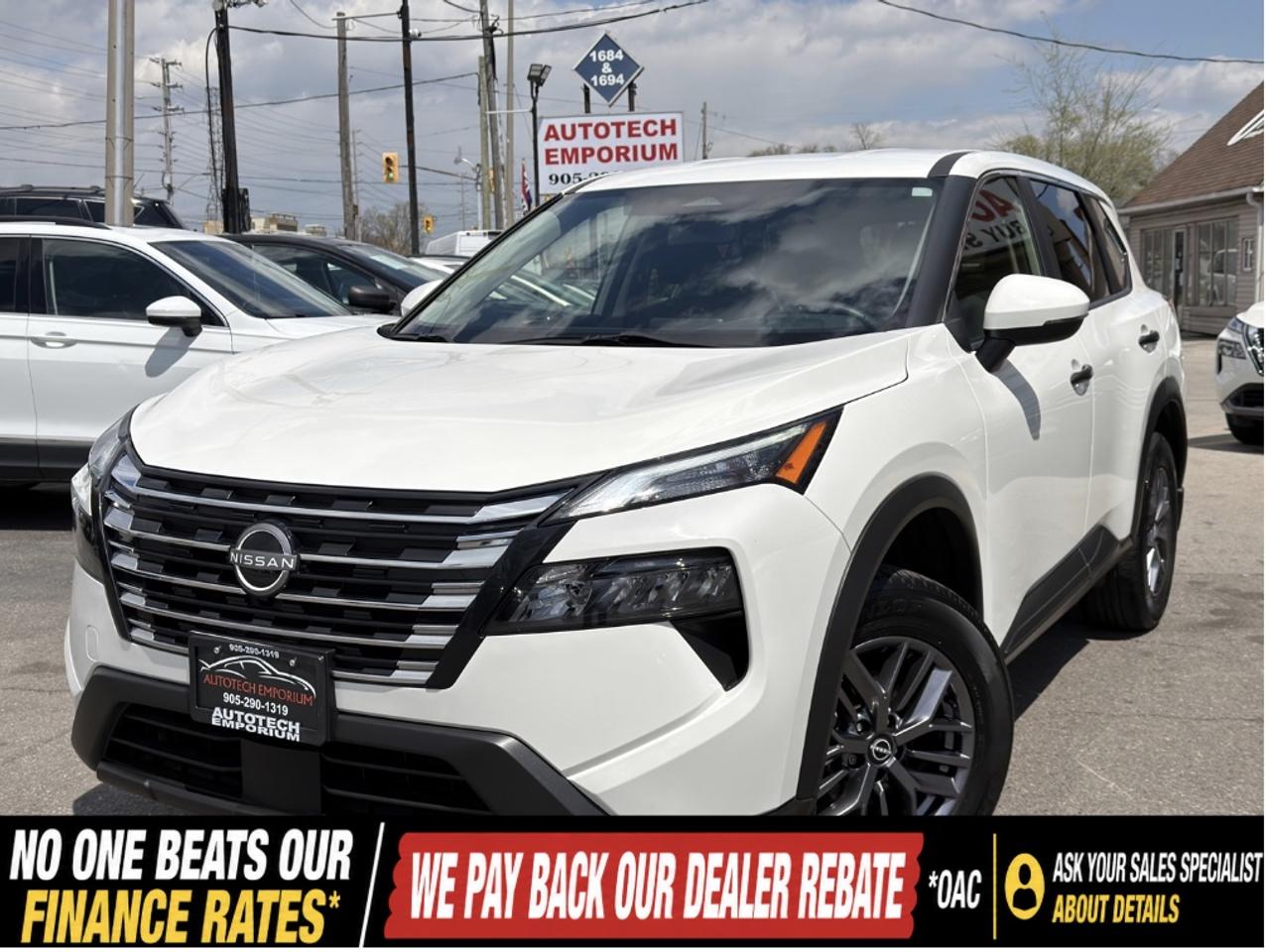 2024 Nissan Rogue S AWD Pearl White   Htd Seats   Htd Steering   Dua Photo