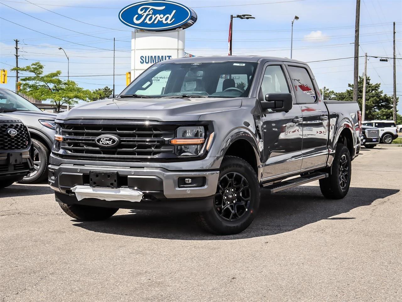 <p>The 2026 Ford F-150 XLT, cloaked in an elegant gray, offers rugged 4×4 capability that promises superior handling on any terrain. Whether you're navigating city streets or rugged trails, this truck stands out for its performance and durability.</p><p>The exterior of this new Ford is adorned with a striking Carbonized Grey Metallic finish, paired with sleek heated mirrors that perfectly complement its modern, robust design. Step inside to discover a spacious interior in rich black, housing unique sport cloth front seats that blend comfort with style.</p><p>Technology takes center stage in this F-150 with an array of advanced features including a backup camera, Bluetooth connection, and a responsive wi-fi hotspot, ensuring you stay connected wherever you go. For enhanced safety, benefit from driver assistance aids like brake assist, lane assist, and parking sensors.</p><p>This truck, with its blend of power and technology, is perfect for those seeking both adventure and practicality. If you're in the market for a vehicle that combines rugged strength with modern conveniences, the Ford F-150 XLT is your answer. Contact Summit Ford today for more information on making this remarkable truck your own.</p>