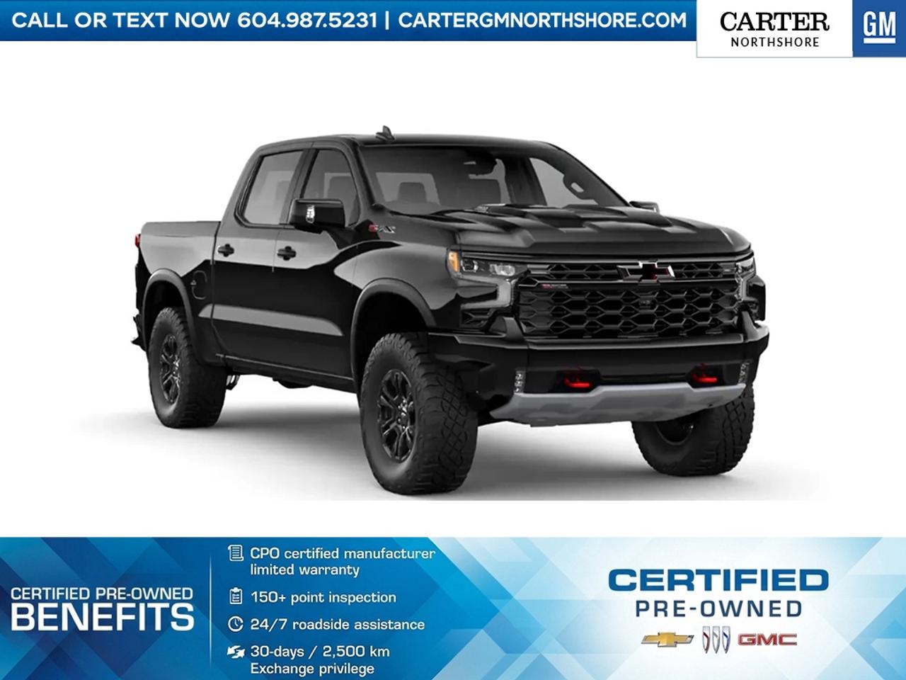 Used 2023 Chevrolet Silverado 1500 ZR2 SHORT BOX CREW CAB/TECHNOLOGY PKG/SUNROOF for sale in North Vancouver, BC