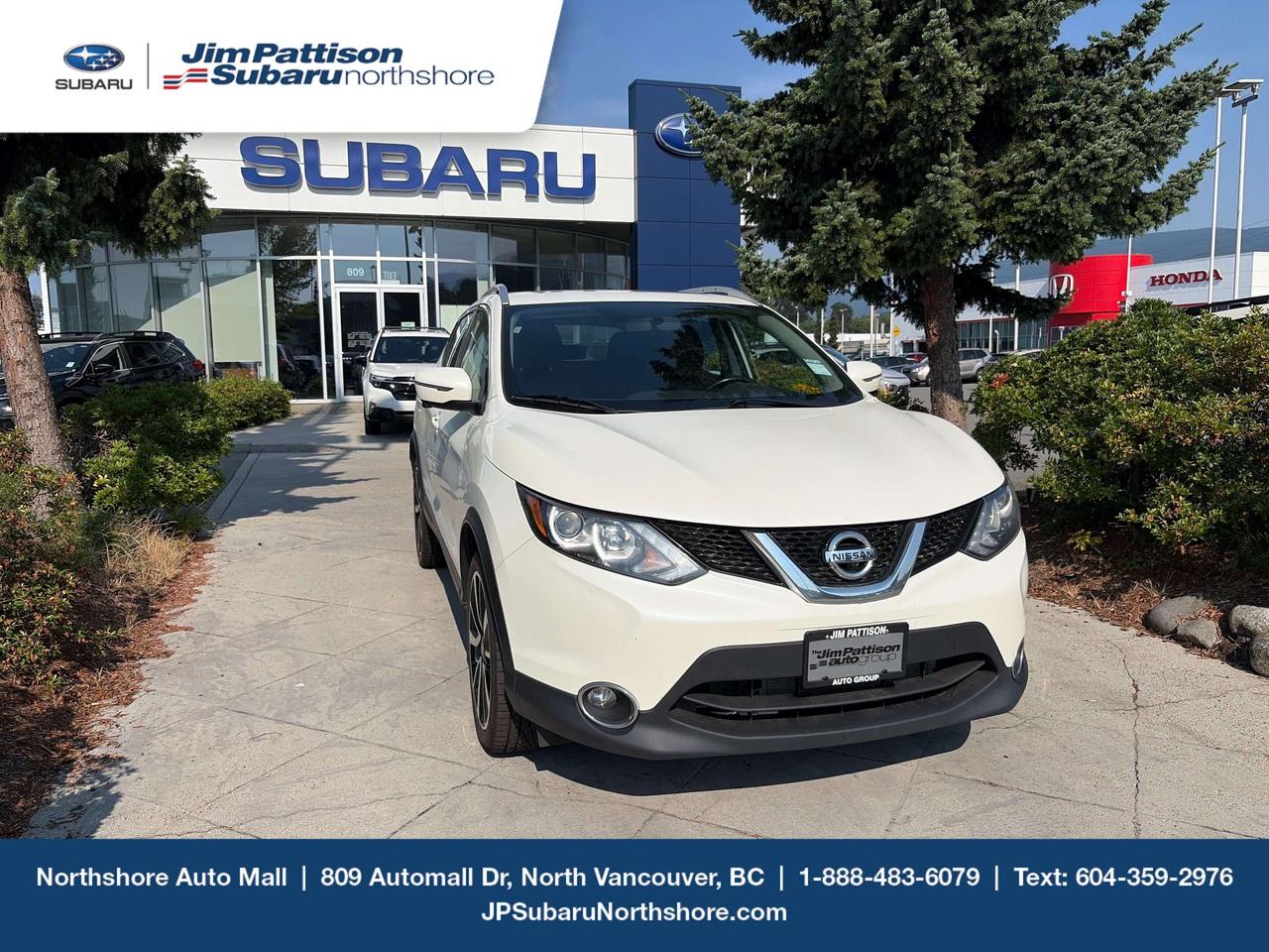 2017 Nissan Qashqai SL AWD  Premium Comfort, Smart Tech & Confident All-Weather Capability

This 2017 Nissan Qashqai SL AWD is a well-equipped compact SUV that blends everyday practicality with premium features and confident all-wheel-drive performance. Perfect for city driving or tackling BCs changing weather conditions, it offers comfort, efficiency, and versatility in a stylish and easy-to-drive package.

Powered by a 2.0L 4-cylinder engine paired with a smooth Xtronic CVT automatic transmission, the Qashqai delivers a balanced drive thats fuel-efficient and comfortable for daily commuting. Its Intelligent All-Wheel Drive system adds extra confidence on wet, snowy, or uneven roads, making it a great year-round vehicle for the Lower Mainland and beyond.

Inside, the SL trim elevates the experience with premium finishes, advanced tech, and thoughtful convenience features designed to make every drive easier and more enjoyable.

SL AWD Features Include:

Intelligent All-Wheel Drive system
2.0L fuel-efficient 4-cylinder engine
Leather-appointed seating surfaces
Power-adjustable drivers seat with lumbar support
Heated front seats
Heated leather-wrapped steering wheel
Dual-zone automatic climate control
Power moonroof
NissanConnect infotainment system with navigation
Around View Monitor (360&deg; camera system)
Bluetooth&reg; hands-free connectivity
Keyless entry with push-button start
Premium alloy wheels
Roof rails for added utility
Advanced safety features including blind spot monitoring (if equipped)

With its elevated trim level, smooth ride, and strong reputation for comfort and reliability, the 2017 Nissan Qashqai SL AWD is a smart choice for drivers who want premium features in a compact, easy-to-park SUV.

Visit JP Subaru Northshore today to see it in person and take it for a test drive.


Call 1-888-435-8560! Jim Pattison Subaru Northshore sells & services new & used Subaru vehicles throughout the Lower Mainland. Financing available OAC

Price includes documentation fee ($595) and VSA transaction levy ($10). Finance placement fee ($495) if applicable, GST and PST are additional. D#40224