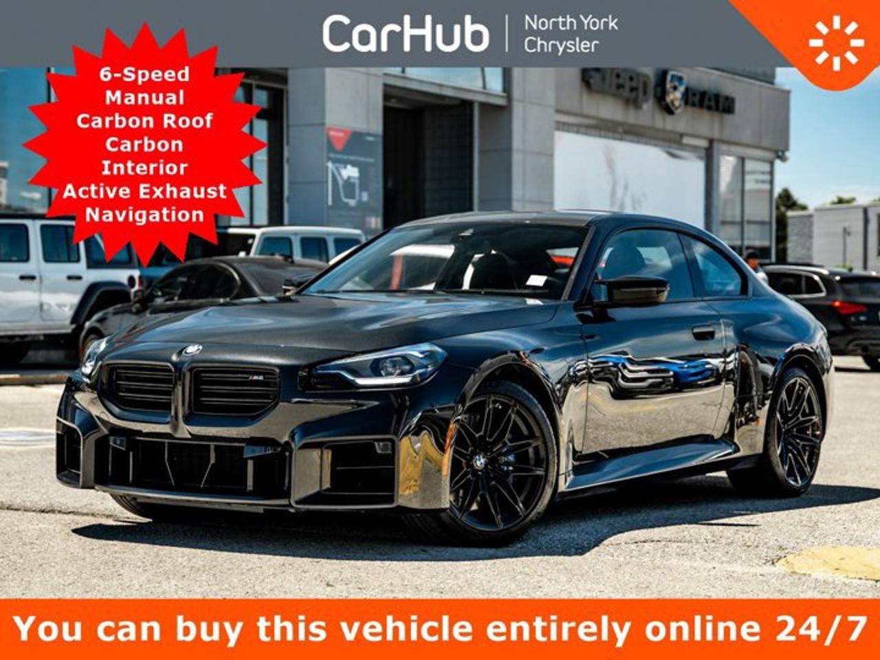Used 2023 BMW M2 6-Speed Manual Carbon Roof Carbon Interior Active Exhaust Navi for sale in Thornhill, ON