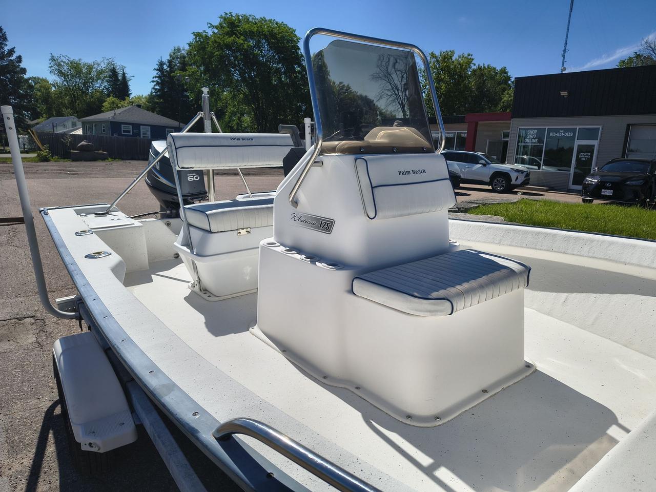 2003 Palm Beach Whitecap 175 with 60HP Yamaha 2 stroke engine & 2003 Shore lander trailer  Photo0