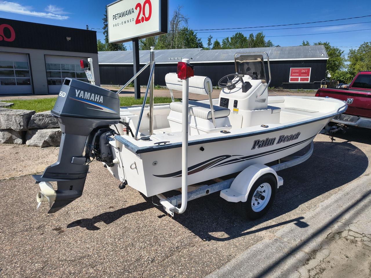 2003 Palm Beach Whitecap 175 with 60HP Yamaha 2 stroke engine & 2003 Shore lander trailer  Photo0