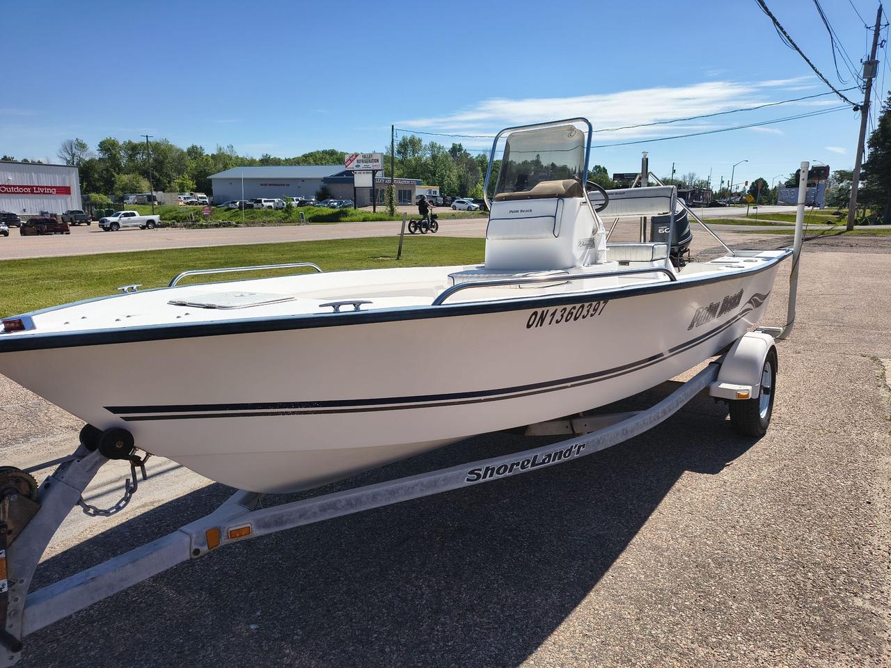 2003 Palm Beach Whitecap 175 with 60HP Yamaha 2 stroke engine & 2003 Shore lander trailer  Photo