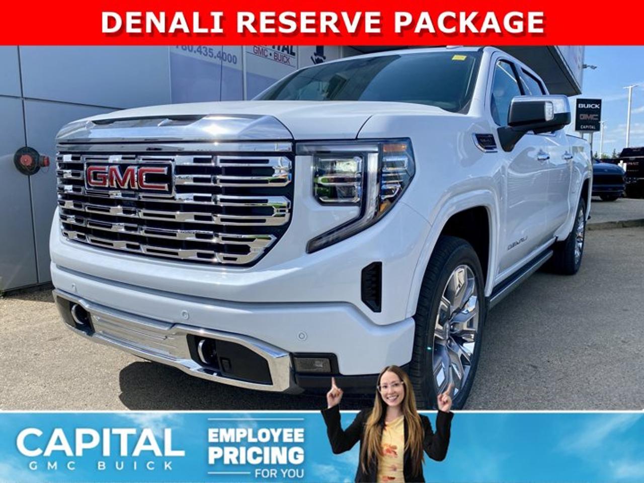 Check out this 2026 Sierra 1500 Crew Cab Denali with the RESERVE PACKAGE. Equipped with a ton of options like Heated and Cooled Seats, POWER SUNROOF, Heated Steering, Body Color Arch Moldings, 360 CAM, Rear Streaming Camera Mirror, Heads-up Display, 22 Inch Wheels, Heated Rear Seats, Massive Touchscreen, Power Assist Steps, and so much more... CALL NOWAsk for the Internet Department for more information or book your test drive today! Text 507-585-4395 for fast answers at your fingertips!AMVIC Licensed Dealer - Licence Number B1044900