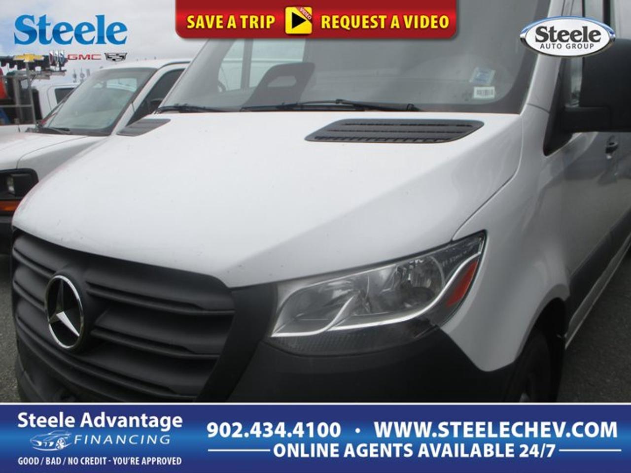 Built to handle demanding work with confidence, this used 2025 Mercedes-Benz Sprinter Base offers the durability, efficiency, and cargo-focused design businesses count on every day. Now available at Steele Chevrolet Buick GMC in Dartmouth, this rear-wheel-drive van is powered by a 2.0-litre intercooled turbo diesel four-cylinder engine paired with an automatic transmission.With 73,727 km on the odometer, this 2025 Mercedes-Benz Sprinter Base has already proven its capability in real-world use while still delivering the modern engineering that makes the Sprinter a favourite for commercial fleets, delivery services, mobile trades, and custom upfit applications. Its practical 3-door layout supports easy access for loading, unloading, and jobsite efficiency.FEATURES OF THE Sprinter BaseThree-door van body for practical accessTurbo diesel power for daily haulingRear-wheel drive for balanced capabilityAutomatic transmission for easy operationADVANCED SAFETY FEATURESStability control supports confident road mannersAnti-lock braking helps controlled stoppingTraction management aids slippery conditionsEngineered structure supports daily commercial usePERFORMANCE AND EFFICIENCY2.0-litre turbo diesel delivers useful torqueAutomatic transmission supports smooth power deliveryRear-wheel drive helps carry heavy loadsDiesel efficiency suits long working daysCOMFORT AND CONVENIENCEUpright driving position improves outward visibilityLarge cabin designed for work focusEasy step-in height supports daily useWide-opening doors simplify cargo accessTECHNOLOGY AND CONNECTIVITYClear driver information for daily operationPractical controls support quick familiar useModern powertrain management improves responsivenessCommercial-ready layout keeps functions accessibleCARGO SPACELarge rear cargo area supports equipmentTall van design helps bulky loadsThree-door access improves loading flexibilityIdeal for trades delivery conversionsWHAT OTHER OWNERS LIKEStrong diesel torque for loaded drivingExcellent cargo capacity for business needsComfortable driving position for long shiftsSolid road feel in daily useThe 2025 Mercedes-Benz Sprinter Base is widely respected for its versatility across many industries. Whether used for parcel delivery, contractor duties, service calls, or cargo transport, it offers the kind of adaptability that helps businesses stay productive. The turbo diesel engine is especially valuable for drivers who need dependable low-end pulling power and efficient operation over longer distances.Its rear-wheel-drive setup is a smart fit for a working van, helping provide balanced handling and dependable performance when carrying tools, materials, or inventory. The automatic transmission makes stop-and-go traffic easier to manage, which is important for urban routes and busy commercial schedules around Dartmouth and beyond.Inside, the cabin is designed with function first. The driving position is high and commanding, which helps visibility in traffic and at loading areas. Controls are laid out for straightforward use, making the van easy to operate for both owner-operators and fleet drivers. The emphasis here is on usability, durability, and getting the job done without distraction.Cargo capability remains one of the biggest reasons buyers choose a Sprinter. The tall, spacious rear section gives you room for large items, stacked supplies, or specialized equipment. The 3-door configuration also adds convenience when accessing cargo quickly during busy workdays. For businesses that need a van ready to support productivity, this model makes strong practical sense.Available now at Steele Chevrolet Buick GMC in Dartmouth, this used 2025 Mercedes-Benz Sprinter Base delivers proven commercial value, efficient diesel performance, and the flexible cargo space professionals need to keep moving.This 2025 Mercedes-Benz Sprinter Bases VIN is: W1Y4KCHY8SP790452.