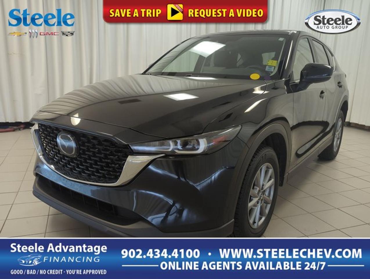 This used 2025 Mazda CX-5 GS is a smart choice for drivers in Dartmouth who want comfort, confidence, and everyday versatility in one refined SUV. Offered by Steele Chevrolet Buick GMC, it combines Mazdas well-known road manners with practical utility, a smooth automatic transmission, and all-wheel drive capability for changing Atlantic Canadian conditions.Powered by a 2.5-litre regular unleaded four-cylinder engine, this 2025 Mazda CX-5 GS delivers balanced performance for commuting, errands, weekend travel, and highway driving. With 54,498 km on the odometer, it has already proven its everyday usability while still offering the modern design, solid efficiency, and composed handling that make the CX-5 such a popular choice.ADVANCED SAFETY FEATURESFour-wheel disc brakes for controlled stoppingStability control supports confident road handlingTraction control helps on slippery roadsAdvanced airbag system for occupant supportPERFORMANCE AND EFFICIENCY2.5-litre four-cylinder engine delivers smooth powerAutomatic transmission for easy daily drivingAll-wheel drive adds year-round confidenceRegular fuel helps manage running costsCOMFORT AND CONVENIENCEFour-door layout improves passenger accessQuiet cabin supports relaxed daily travelComfortable seating for family road tripsPractical size suits city and highwayTECHNOLOGY AND CONNECTIVITYDriver-focused controls are easy to reachClear instrument display aids quick checksModern cabin layout feels intuitiveUseful connectivity supports daily convenienceCARGO SPACERear cargo area suits everyday gearFlexible storage helps with errandsWide opening eases loading larger itemsSUV design supports active lifestylesThe 2025 Mazda CX-5 GS stands out with a polished feel that goes beyond basic transportation. Mazda has built a strong reputation for creating vehicles that feel engaging from behind the wheel, and this SUV reflects that approach with composed steering, a stable ride, and a cabin layout designed around the driver. It feels equally ready for downtown parking, school runs, or longer highway stretches.Its all-wheel drive system is a major advantage in Nova Scotia, where weather and road conditions can shift quickly. Rain, slush, and winter roads are easier to manage when you have traction at all four wheels. Paired with traction control and stability control, this setup helps the CX-5 GS maintain secure footing and predictable behaviour in a wide range of situations.Inside, the cabin is arranged with simplicity and ease in mind. The four-door design makes entry and exit convenient for both front and rear passengers, while the SUV body style gives you the elevated seating position many drivers prefer. That higher viewpoint can make traffic, parking, and highway merging feel more natural and less stressful during daily use.This used 2025 Mazda CX-5 GS also offers the kind of cargo flexibility that helps an SUV fit into busy routines. Grocery bags, sports equipment, backpacks, travel items, and everyday gear can all be handled with ease. The rear cargo area is practical for regular family needs, while the overall footprint remains manageable enough for urban driving and tighter parking spaces.Mazdas 2.5-litre gasoline engine is a sensible match for this vehicle. It provides dependable power without asking for premium fuel, helping keep refuelling simple. The automatic transmission contributes to a smooth and easygoing drive, making this CX-5 GS well suited to stop-and-go traffic, suburban routes, and open-road cruising alike.WHAT OTHER OWNERS LIKEConfident all-wheel drive in bad weatherComfortable ride for daily commutingEasy-to-use controls and cabin layoutStrong balance of style and practicalityThis 2025 Mazda CX-5 GSs VIN is: JM3KFBCL7S0558995 .