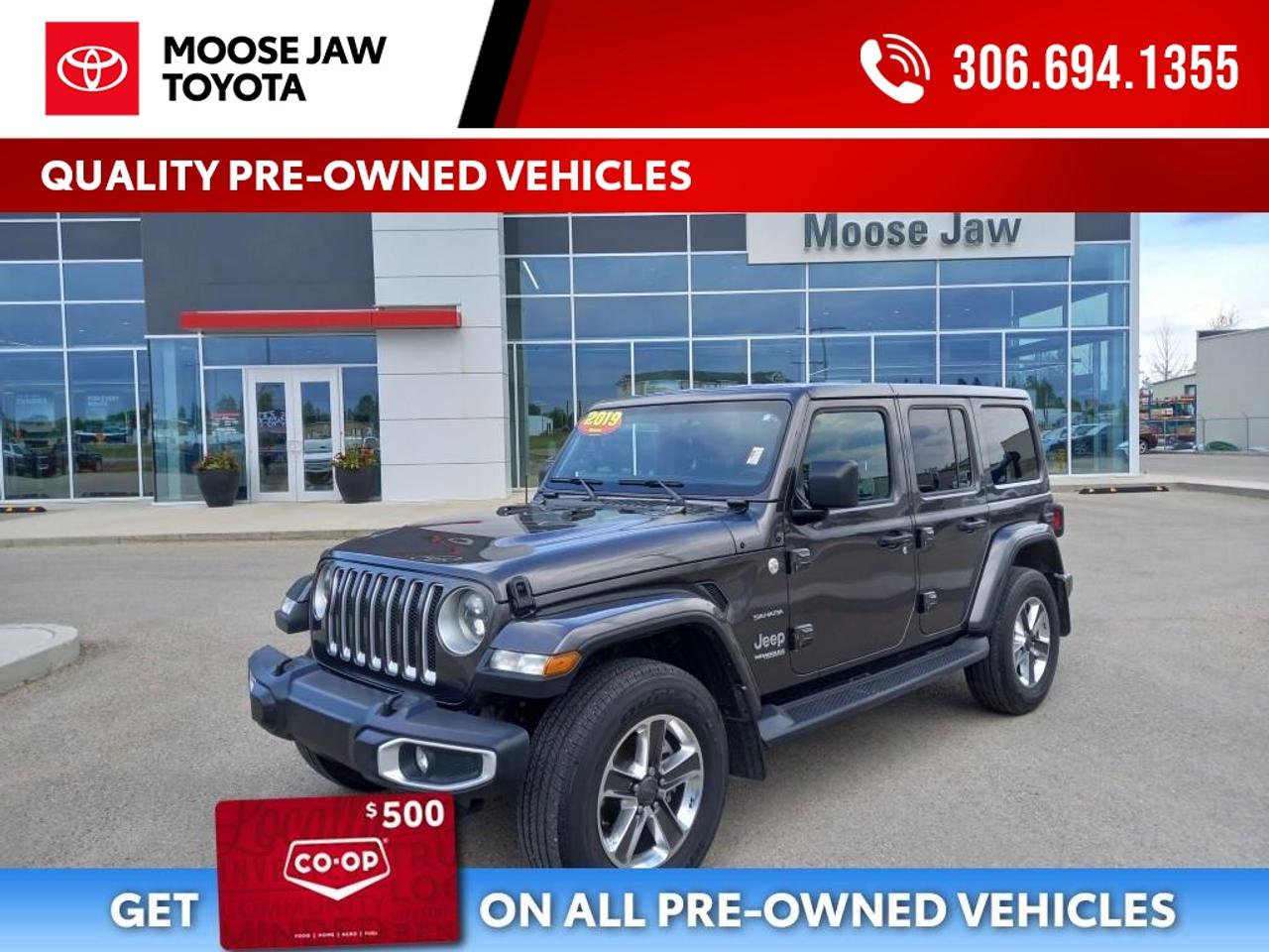 Used 2019 Jeep Wrangler Unlimited Sahara Only 49,722 KMs!! for sale in Moose Jaw, SK