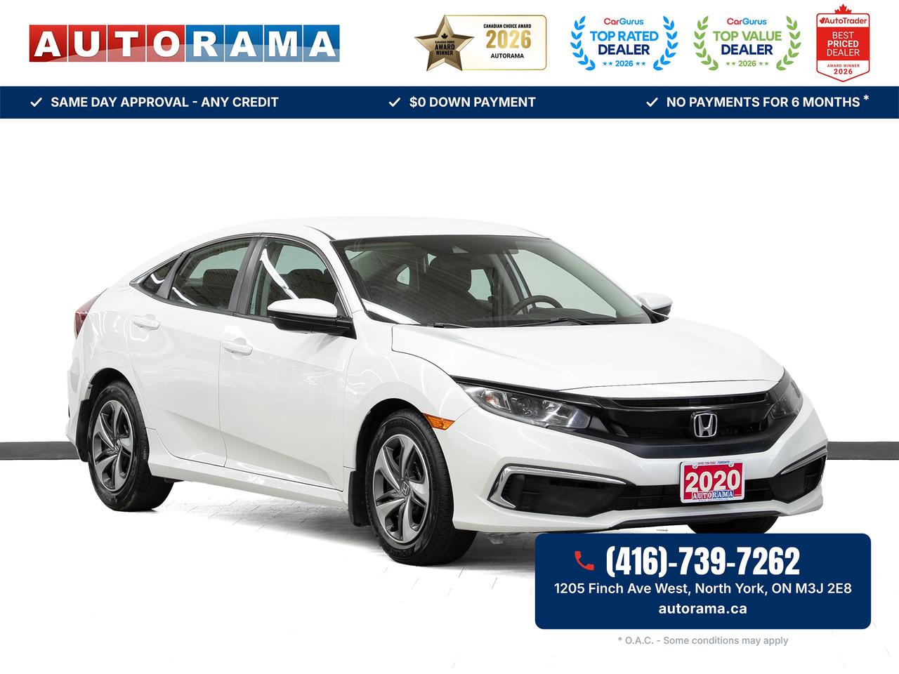 2020 Honda Civic LX | Heated Seats | ACC | LaneDep | CarPlay