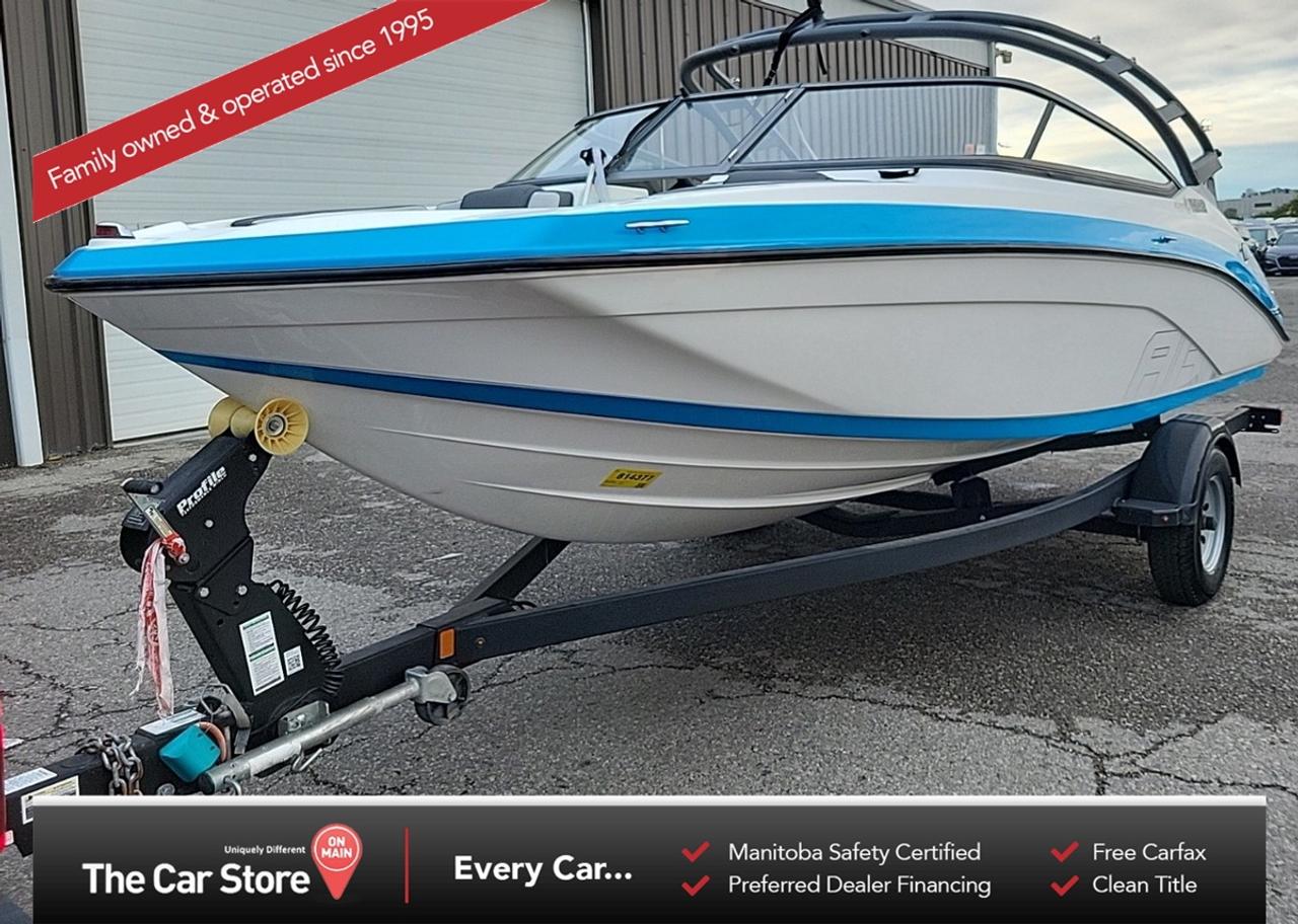 2022 YAMAHA AR 190 19FT BOWRIDER. w/ 2022 YAMAHA TX1800 A-XAP & 2023 Shorelandr Single Axle year trailer. less than 50 HOURS! 
 
 
 We are a local Family Owned business and we try to do things a little different. 
 
 There is no Gimmicks or games, we are always aggressive on our prices and try to separate ourselves from the rest. 
 We also have an on-site Certified Banker who shops to get the best possible interest rates in with all Major Banks and Credit Unions! 
 
 Come to our Brand New modern showroom and see what makes us Uniquely Different! 
 
 Located on Main St. just North of Chief Peguis Trail. 
 
 To schedule an appointment call us directly at 204-669-1248 or email sales@thecarstore.ca 
 
 The Car Store on Main 
 -Uniquely Different- 
 
 www.thecarstore.ca 
 Local: 204-669-1248 
 Toll Free: 877-634-2975 
 
 A local family owned business unlike typical car lots, there are no pressure tactics, no games, no gimmicks, no Sales Manager, General Manager or Used Car Manager, just straight answers and fair deals all the time! 
 
 *PRICE DOES NOT INCLUDE TAXES (G.S.T & P.S.T) 
 Dealer Permit # 4481