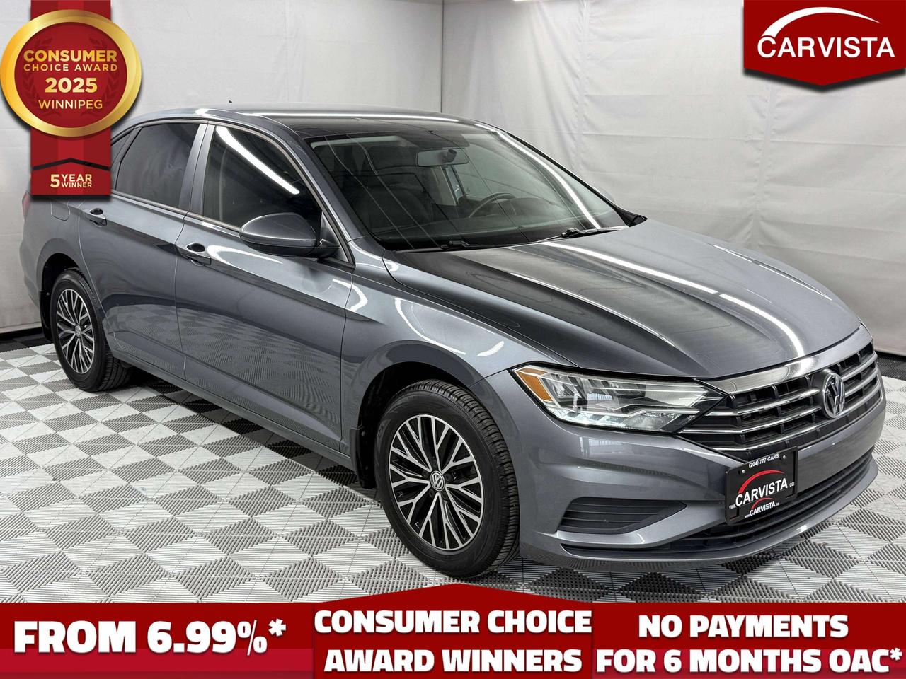 5 years running, consecutive receivers of the prestigious Consumer Choice Award in 2021, 2022, 2023, 2024 and 2025! Low rate dealer arranged financing available! 
At Carvista we offer a unique buying experience, with no deceiving finance gimmicks and trades are welcome but not required! Carvista is a family operated business that has been in business for over 25 years, and has earned a A+ BBB Accreditation and outstanding consumer accolades. Offering 175 quality pre-owned vehicles, all are certified and Carfax verified, most with remaining factory warranty and a modern facility located on Winnipegs Regent Ave strip. We welcome you to visit us at 1201 Regent Ave W, at Carvista, and drive away in a like new vehicle for less. In many cases we can offer no payments for 6 months! Dont let your trade or credit stop you, we accept any kind, any time. CARVISTA.CA, "Where the deals are".
 Prices and payments exclude GST OR PST Carvista Inc. 
Dealer Permit # 1211, Category: Used Vehicle 
Please verify all ad details with a Carvista sales person, vehicle may not be exactly as shown.