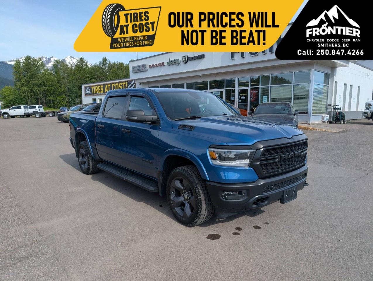 <p>The <strong>2024 Ram 1500 Big Horn Built to Serve Crew Cab 4x4</strong> combines legendary Ram capability with exclusive military-inspired styling and premium features designed for drivers who demand more from their truck. Finished in distinctive <strong>Night Edge Blue</strong>, this special-edition pickup delivers bold looks, impressive capability, and exceptional comfort for work and play.</p><p>Under the hood is the powerful <strong>5.7L HEMI® VVT V8 engine with FuelSaver MDS and eTorque</strong>, paired with an <strong>8-speed automatic transmission</strong>. This proven powertrain provides confident towing capability, strong performance, and smooth everyday drivability. The <strong>Built to Serve Edition</strong> enhances capability with features like a fuel tank skid plate, transfer case skid plate, front suspension skid plate, and steering gear skid plate for added protection when the road gets rough.</p><p>The exclusive <strong>Built to Serve Edition</strong> package adds unique styling touches including body-colour bumpers and fender flares, premium black badging, black tubular side steps, raised ride height, all-terrain tires on 20-inch aluminum wheels, and distinctive interior and exterior accents that set this truck apart from the crowd.</p><p>Inside, the well-equipped cabin is enhanced by the <strong>Big Horn Level B Equipment Group</strong>, featuring heated front seats, a heated steering wheel, power-adjustable pedals, dual-zone automatic temperature control, a rear power sliding window, remote start, and a 7-inch customizable in-cluster display. Technology is front and centre with a <strong>12-inch touchscreen</strong>, <strong>Uconnect® 5 NAV</strong>, <strong>Apple CarPlay®</strong>, <strong>Android Auto</strong>, SiriusXM® with 360L, connected travel and traffic services, and a premium nine-speaker audio system with subwoofer.</p><p>Additional highlights include a <strong>Class IV hitch receiver</strong>, Park-Sense Front and Rear Park Assist with Stop, ParkView Rear Back-Up Camera, a 115-volt auxiliary power outlet, rear wheelhouse liners, LED lighting, Mopar spray-in bedliner, deployable bed step, and a multifunction tailgate-ready setup that enhances versatility and convenience.</p><p>With its unique Built to Serve styling, premium features, proven HEMI power, and impressive capability, this Ram 1500 Big Horn is ready to tackle demanding jobs, weekend adventures, and everything in between.</p><p>Please confirm all vehicle details and features with our sales team and start the buying process today.</p>