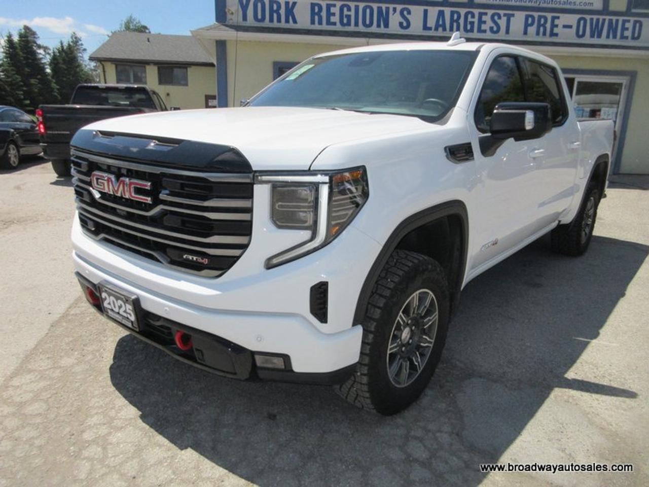 2025 GMC Sierra 1500 LIKE NEW AT4-PACKAGE 5 PASSENGER 3.0L - DURAMAX.. 4X4.. CREW-CAB.. SHORTY.. SUNROOF.. LEATHER.. HEATED/AC SEATS.. BOSE AUDIO..