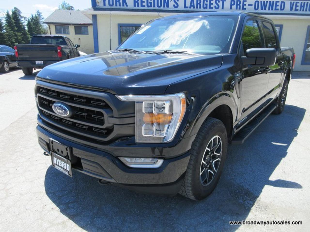 2022 Ford F-150 GREAT KM'S XLT-SPORT-MODEL 5 PASSENGER 3.5L - HYBRID POWERBOOST.. 4X4.. CREW-CAB.. SHORTY.. NAVIGATION.. HEATED SEATS.. BACK-UP CAMERA.. Photo