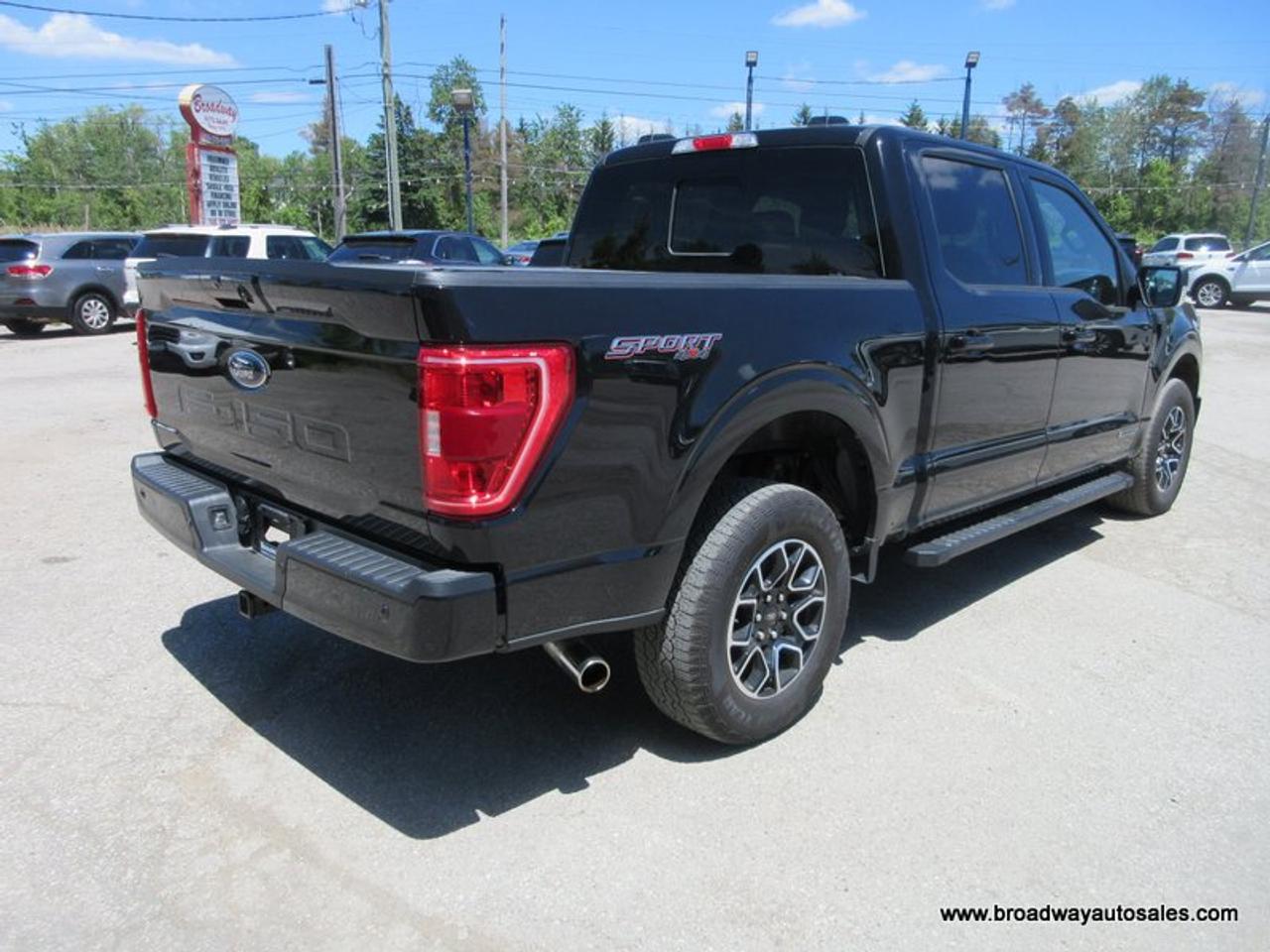 2022 Ford F-150 GREAT KM'S XLT-SPORT-MODEL 5 PASSENGER 3.5L - HYBRID POWERBOOST.. 4X4.. CREW-CAB.. SHORTY.. NAVIGATION.. HEATED SEATS.. BACK-UP CAMERA.. Photo