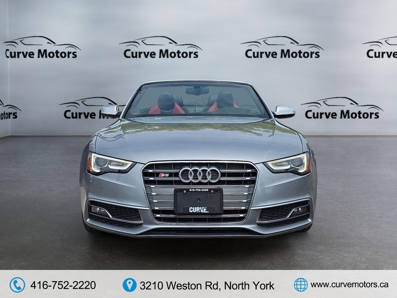 2017 Audi S5 CONVERTIBLE * NO ACCIDENTS / RED INTERIOR / FLAT B Photo2