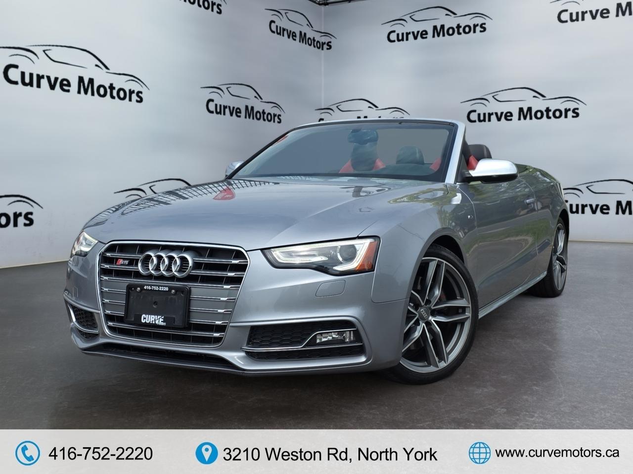 2017 Audi S5 CONVERTIBLE * NO ACCIDENTS / RED INTERIOR / FLAT B Photo4