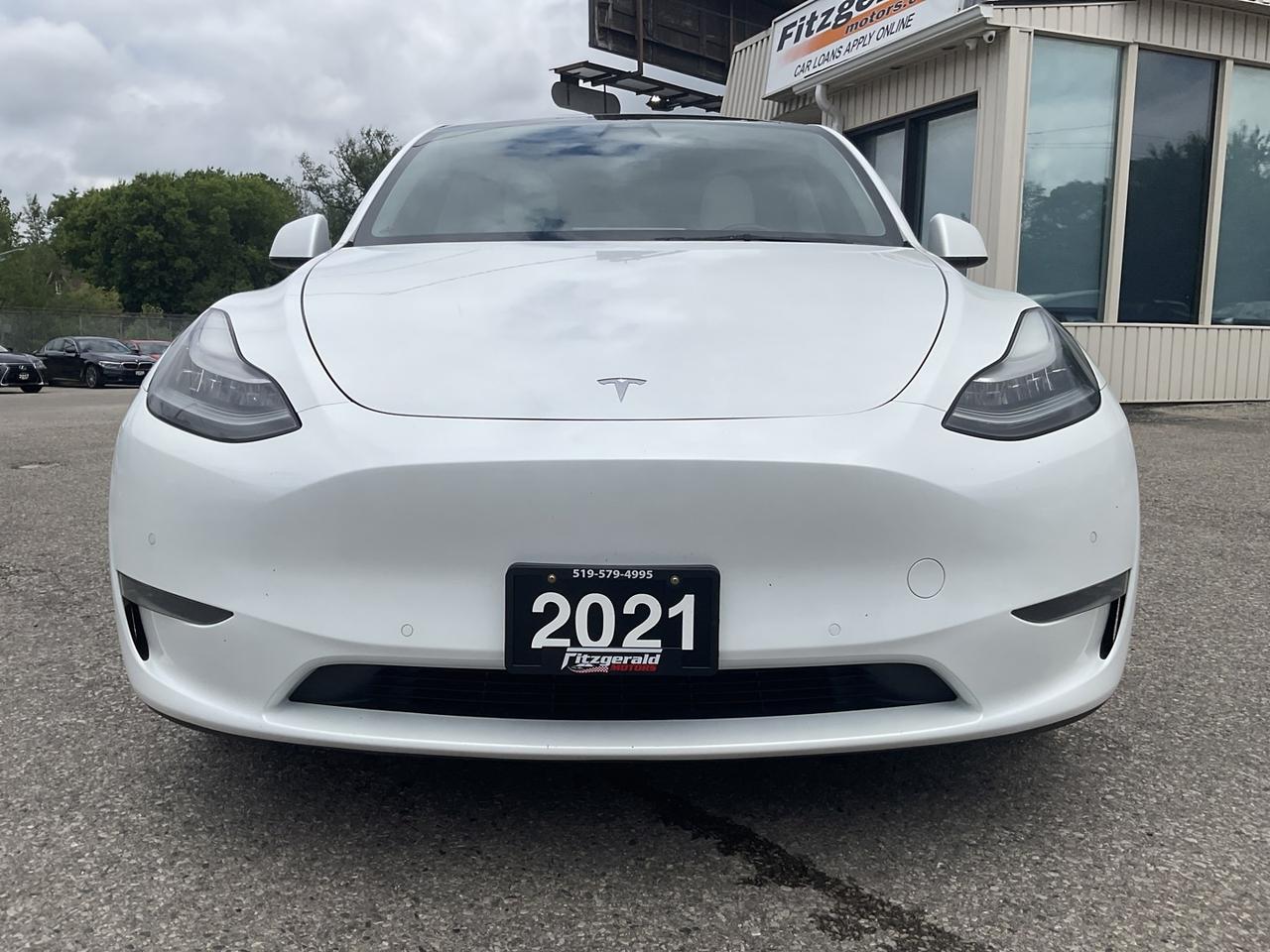2021 Tesla Model Y Long Range - WHITE LEATHER! NA! CAMERAS! EV RATES! Photo