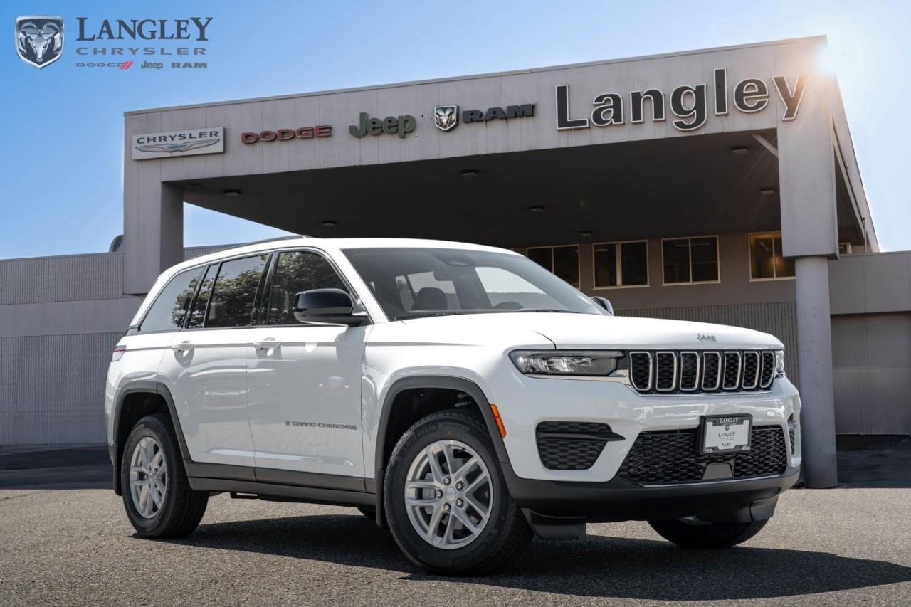 <p><strong>2026 Jeep Grand Cherokee Laredo V6 4x4</strong></p><p>A midsize family SUV built with a reliable V6 engine and standard four-wheel drive.</p><ul><li><p><strong>Engine</strong>: 3.6L Pentastar V6 (293 hp, 260 lb-ft torque)</p></li><li><p><strong>Transmission</strong>: 8-speed automatic</p></li><li><p><strong>Drivetrain</strong>: Four-Wheel Drive (4x4)</p></li><li><p><strong>Max Towing</strong>: Up to 6,200 lbs</p></li><li><p><strong>Fuel Economy</strong>: 13.0 L/100 km city / 9.4 L/100 km highway</p></li></ul><p>Come book a test drive at Langley Chrysler, conveniently located in Langley, British Columbia.</p>*All new vehicle purchases are plus the PDI accessory installs and any price increases provided by the manufacturer. For trucks the accessories will include wheel locks, spray-in liners, and mud flaps. For all other vehicles, wheel locks are standard, other equipment may apply. Confirm with the dealer.

<p>*All prices are net of all manufacturer incentives and/or rebates and are subject to change by the manufacturer without notice. All prices plus applicable taxes, applicable environmental recovery charges, documentation of $599 and full tank of fuel surcharge of $76 if a full tank is chosen.<br />Other items available that are not included in the above price:<br />Tire & Rim Protection and Key fob insurance starting from $599<br />Service contracts (extended warranties) for up to 7 years and 200,000 kms starting from $599<br />Custom vehicle accessory packages, mudflaps and deflectors, tire and rim packages, lift kits, exhaust kits and tonneau covers, canopies and much more that can be added to your payment at time of purchase<br />Undercoating, rust modules, and full protection packages starting from $199<br />Flexible life, disability and critical illness insurances to protect portions of or the entire length of vehicle loan?im?im<br />Financing Fee of $500 when applicable<br />Prices shown are determined using the largest available rebates and incentives and may not qualify for special APR finance offers. See dealer for details. This is a limited time offer.</p>