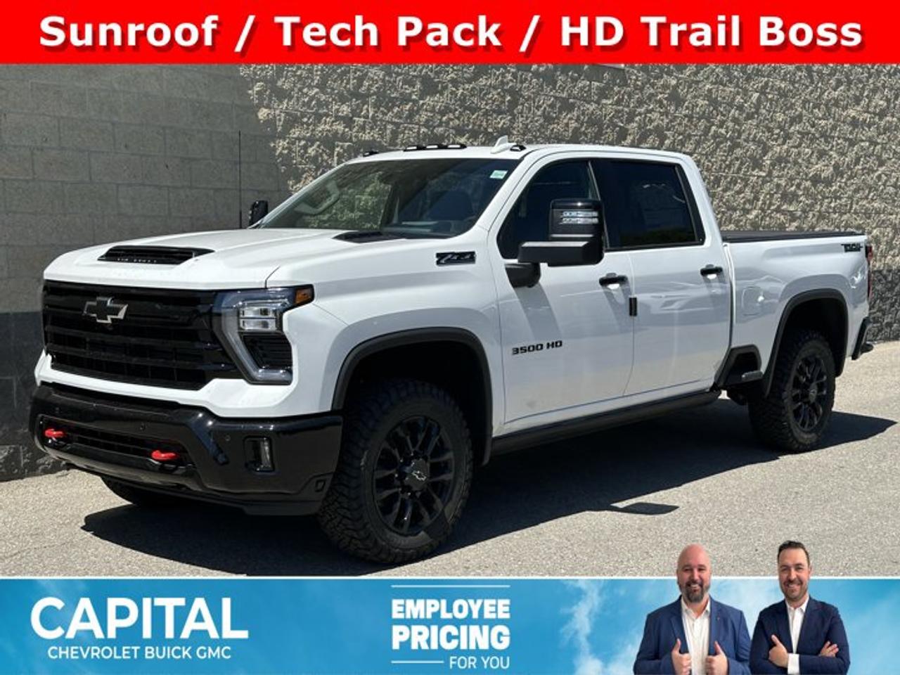 Accessories Include: Hard Folding Tonneau CoverThis Chevrolet Silverado 3500HD boasts a Turbocharged Diesel V8 6.6L/403 engine powering this Automatic transmission. ENGINE, DURAMAX 6.6L TURBO-DIESEL V8, B20-DIESEL COMPATIBLE (470 hp [350.5 kW] @ 2800 rpm, 975 lb-ft of torque [1322 Nm] @ 1600 rpm), Wireless Phone Projection for Apple CarPlay and Android Auto, Wipers, front rain-sensing.*This Chevrolet Silverado 3500HD Features the Following Options *Windows, power rear, express down, Window, power front, passenger express up/down, Window, power front, drivers express up/down, Wi-Fi Hotspot capable (Terms and limitations apply. See onstar.ca or dealer for details.), Wheels, 18 (45.7 cm) machined aluminum with Silver painted accents, 6-spoke (Requires single rear wheels.), Wheelhouse liners, rear (Not available with dual rear wheels.), USB Ports, rear, dual, charge-only, USB Ports, 2, Charge/Data ports located on instrument panel, Transfer case, two-speed active electronic Autotrac with push button control, Trailer brake controller, integrated.*Visit Us Today *Test drive this must-see, must-drive, must-own beauty today at Capital Chevrolet Buick GMC Inc., 13103 Lake Fraser Drive SE, Calgary, AB T2J 3H5.