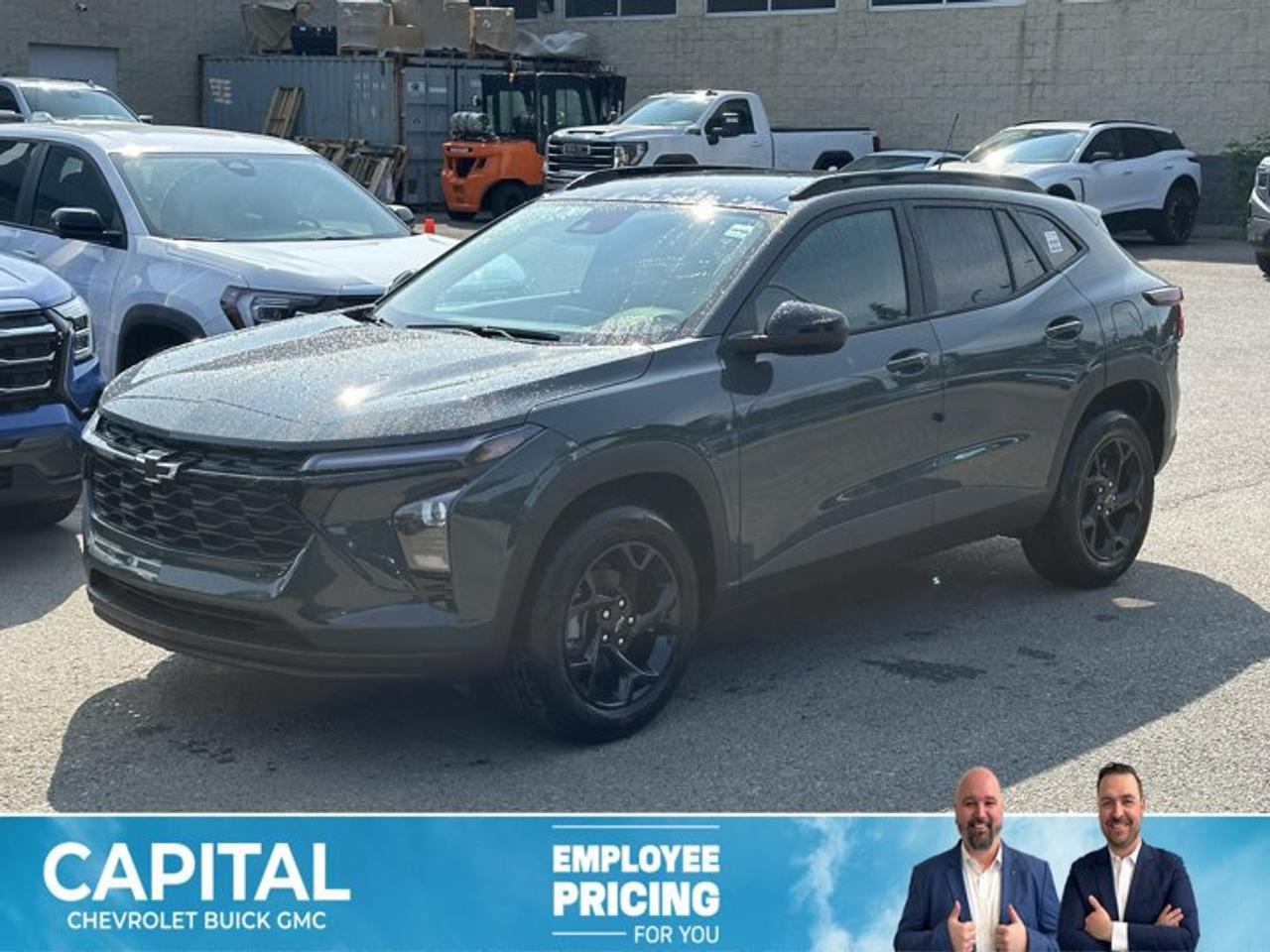 This Chevrolet Trax boasts a Turbocharged Gas 3-Cyl 1.2L/ engine powering this Automatic transmission. ENGINE, ECOTEC 1.2L TURBO DOHC DI WITH VARIABLE VALVE TIMING (VVT) (137 hp [102 kW] @ 5000 rpm, 162 lb-ft of torque [219 N-m] @ 2500 rpm) (STD), Wireless Apple CarPlay/Wireless Android Auto, Wipers, front intermittent, variable speed.* This Chevrolet Trax Features the Following Options *Wiper, rear, intermittent, Windows, power rear, express down, Window, power, front passenger with express down, Window, power, driver with express down, Wi-Fi Hotspot capable (Terms and limitations apply. See onstar.ca or dealer for details.), Wheels, 17 (43.2 cm) Grey-painted machined aluminum, Wheel, spare, 16 (40.6 cm) steel, Visors, driver and front passenger vanity mirrors, covered, Vehicle health management, USB ports, 2, one type-A and one type-C, located within the instrument panel.* Visit Us Today *A short visit to Capital Chevrolet Buick GMC Inc. located at 13103 Lake Fraser Drive SE, Calgary, AB T2J 3H5 can get you a dependable Trax today!