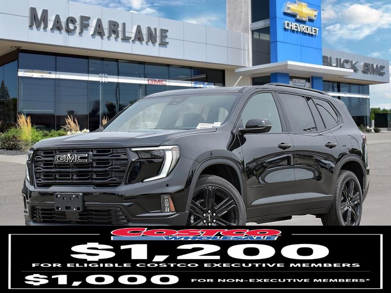 <p>Enjoy three-row versatility, bold GMC styling and advanced technology in this new <strong>2026 GMC Acadia Elevation All-Wheel Drive</strong>, available at MacFarlane Chevrolet Buick GMC in Petrolia, Ontario.</p><p>Powered by a <strong>2.5L turbocharged engine</strong> paired with an <strong>eight-speed automatic transmission</strong>, the Acadia delivers confident performance for daily commuting, family road trips and changing Ontario driving conditions.</p><p>The intelligent all-wheel-drive system provides additional traction and control on wet, snowy and uneven roads. Its versatile three-row interior offers flexible passenger and cargo space for growing families, sports equipment, groceries and weekend travel.</p><p>The Acadia Elevation features a modern, athletic exterior with distinctive GMC styling, LED lighting and a confident road presence.</p><p>Inside, the driver-focused cabin includes a <strong>15-inch diagonal GMC Premium Infotainment System</strong>, an <strong>11-inch diagonal Driver Information Centre</strong>, heated front seats and convenient smartphone connectivity.</p><p>Advanced safety and driver-assistance technology helps provide added confidence while travelling through Petrolia, Sarnia, Strathroy, London and communities throughout Lambton County and Southwestern Ontario.</p><p>Visit <strong>MacFarlane Chevrolet Buick GMC</strong>, proudly serving the community since 1922.</p><p><strong>Call 519-882-1090 today to confirm availability or schedule your test drive.</strong></p>