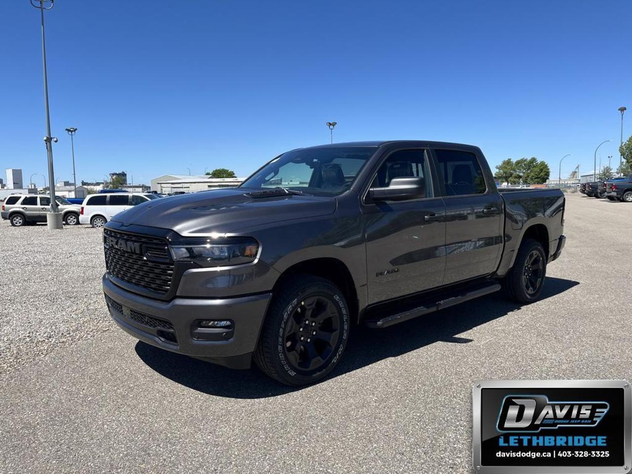 <b>Adaptive Cruise Control, Remote Start, Blind Spot Detection, Lane Keep Assist, Lane Departure Warning!</b><br /> <br /> The 2026 Ram 1500 delivers exceptional performance, refined comfort, and cutting-edge innovation for every road ahead.<br /> <br />The Ram 1500's unmatched luxury transcends traditional pickups without compromising its capability. Loaded with best-in-class features, it's easy to see why the Ram 1500 is so popular. With the most towing and hauling capability in a Ram 1500, as well as improved efficiency and exceptional capability, this truck has the grit to take on any task.<br /> <br />This Granite Crystal Metallic Crew Cab 4X4 pickup has an Automatic transmission and is powered by a 420HP 3.0L Straight 6 Cylinder Engine. <br /> <br /> Our 1500's trim level is Express. This capable pickup blends strength, utility, and modern convenience for drivers who demand more from their truck. Its bold exterior design features smart functional details like heated mirrors, deep-tinted glass, and a durable cargo bed with easy tailgate access. Inside, the cabin delivers comfort and practicality with spacious seating, smart storage, and intuitive technology including an 8.4-inch Uconnect touchscreen, smartphone integration, and a Wi-Fi hotspot. Convenience features like remote start, adaptive cruise control, and keyless entry make every drive easier, while advanced safety systems such as Blind Spot Detection, Forward Collision Warning, Active Lane Management, and ParkSense parking sensors provide peace of mind on every journey. This vehicle has been upgraded with the following features: Adaptive Cruise Control, Remote Start, Blind Spot Detection, Lane Keep Assist, Lane Departure Warning, Heated Mirrors.<br /><br /> <br />To apply right now for financing use this link: <a href=https://lethbridge.davisdodge.ca/free-credit-check/ target=_blank rel=nofollow noopener noreferrer>https://lethbridge.davisdodge.ca/free-credit-check/</a><br /> <br /><br />As a premier Chrysler, Dodge, Jeep and RAM dealership, Davis Dodge proudly offers an extensive selection of new and used vehicles to meet every drivers needs. Customers across Lethbridge, Fort Macleod, Taber, Claresholm, Coaldale, and beyond trust us for daily vehicle specials, certified service and parts, and a seamless online inventory experience. <br /><br /> With competitive financing options and expert support, we make car buying easy and enjoyable. <br /><br /> Ready to hit the road? Schedule your test drive today at Davis Dodge, your trusted Chrysler, Dodge, Jeep and RAM dealer in Lethbridge, Alberta.<br /><br /> Vehicle pricing offer shown expires 2026-06-30. <br /> Come by and check out our fleet of 60+ used cars and trucks and 100+ new cars and trucks for sale in Lethbridge. o~o