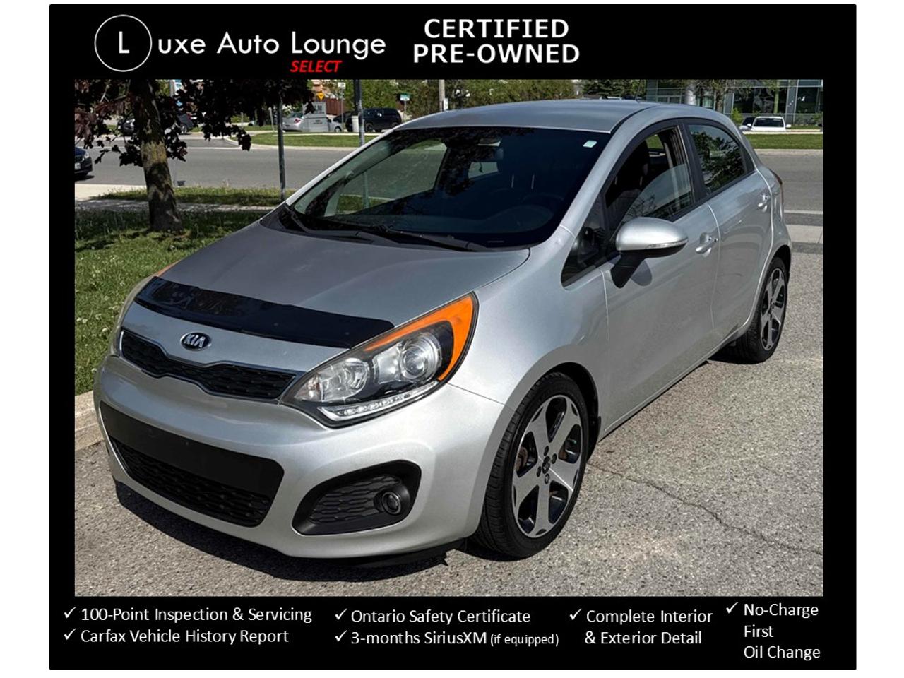 2014 Kia Rio SX HATCHBACK, LEATHER, HEATED SEATS & STR WHEEL!