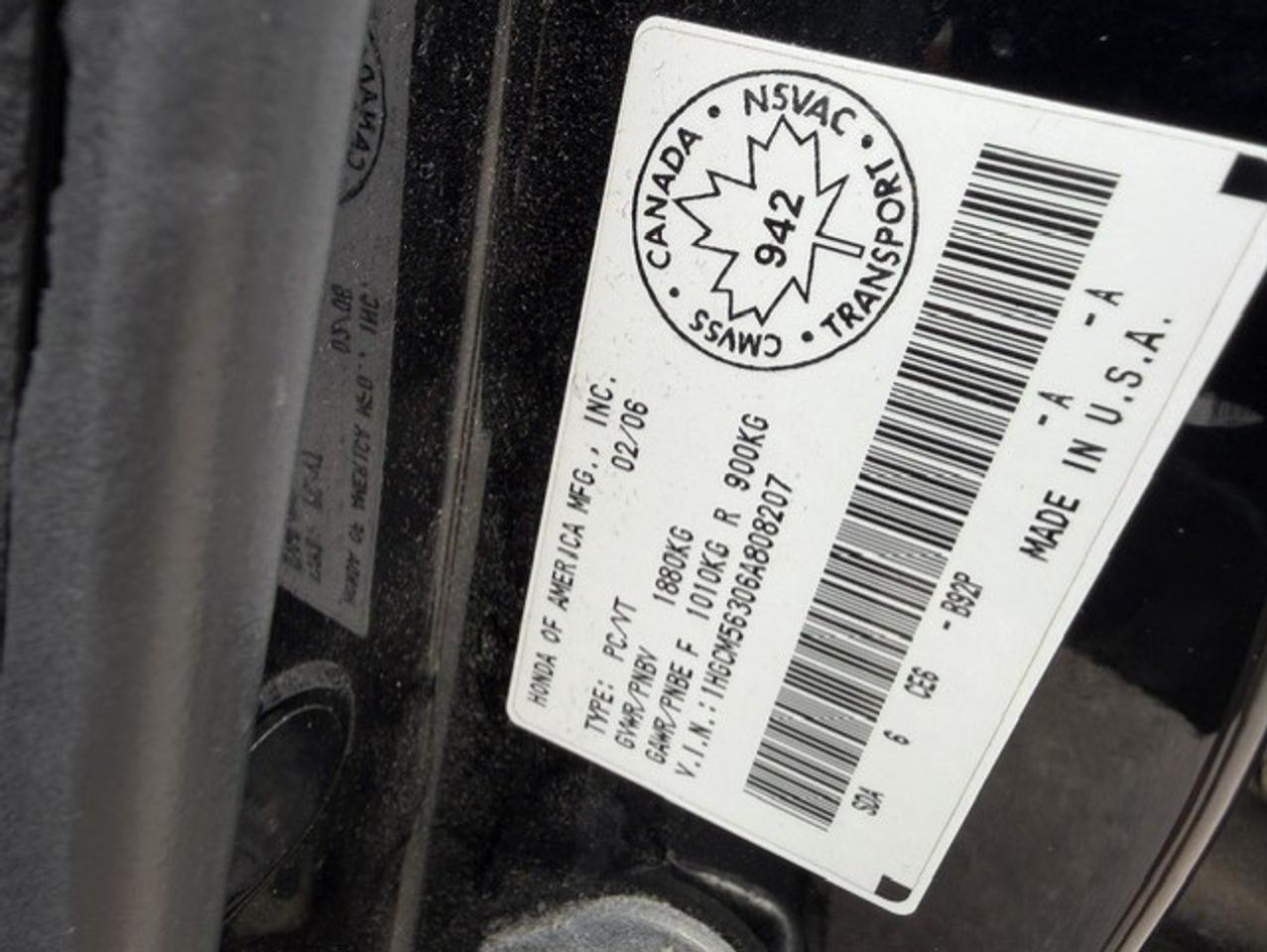 2006 Honda Accord 4dr SE Auto Photo