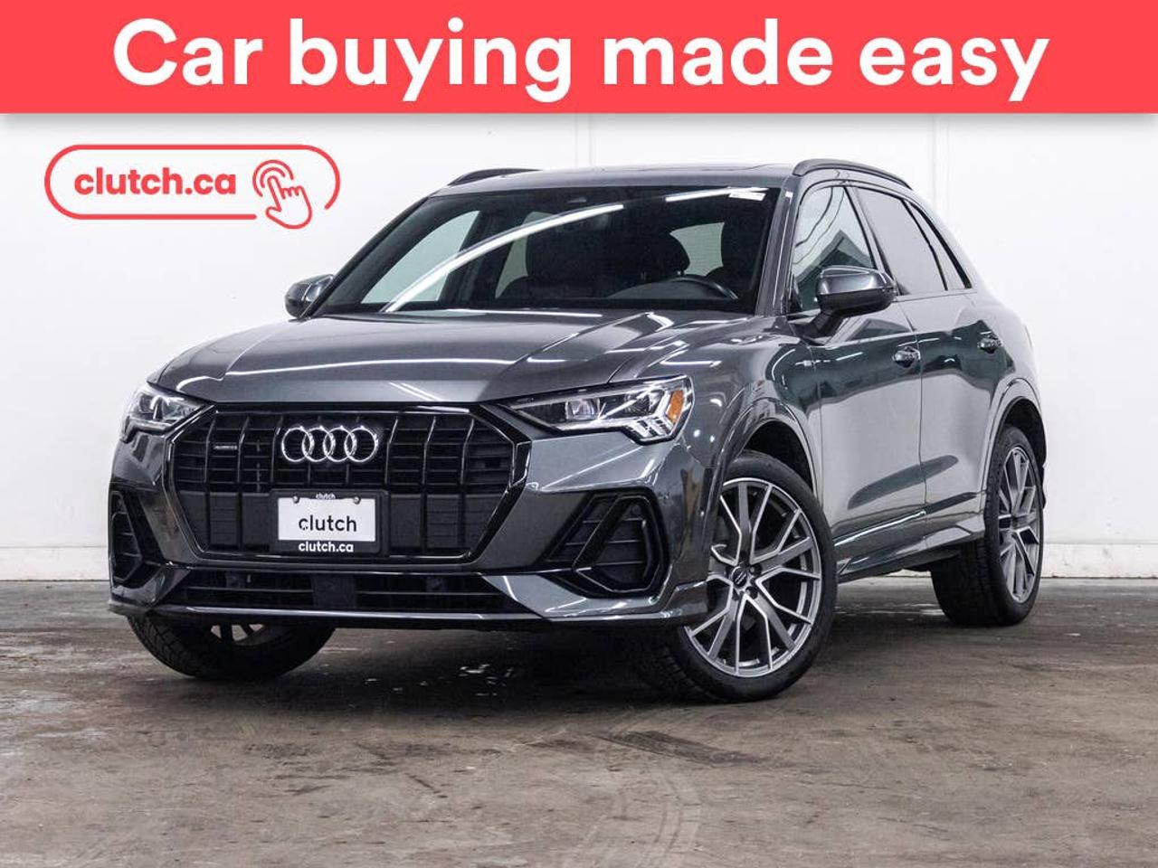 Forward Collision Warning, Auto Stop/Start, Electric Parking Brake and more!<br> <br>Clutch is the largest online used car retailer in Canada, delivering a seamless, hassle-free car-buying experience to drivers everywhere. Shop thousands of used cars online, get the right one delivered to your door, and enjoy peace of mind with our 10-Day Money-Back Guarantee. How sweet is that? To learn more, visit clutch.ca.<br> <br>The top features for this car include:<br> <br>Adaptive Cruise Control<br>Forward Collision Warning<br>Auto Stop/Start<br>Electric Parking Brake<br>Brake Assist<br>Power Tailgate/Hatch<br>Auto Dimming Rearview Mirror<br>Front Heated Seats<br>Power Lumbar Support<br>Folding Rear Seats<br>Climate Control<br>Dual Zone Front Climate Control<br>Rear Climate Vents<br>Premium Sound System<br>Speed-Sensitive Volume<br>Bluetooth Music<br>Touchscreen Display<br>GPS Navigation<br>Cruise Control<br>Integrated Garage Door Opener<br>12V Outlet<br>Hands Free Device Connectivity<br>Apple CarPlay<br>Android Auto<br>Wireless Charging<br>USB Input<br>Keyless Entry<br>Push Button Start<br>Passive Keyless Entry<br>Front View Camera<br>Power Folding Exterior Mirrors<br>Lane Departure Warning<br>Blindspot Sensors<br>Rear Collision Warning<br>Rear Collision Mitigation<br>Rear Cross Traffic Alert<br>Heated Steering Wheel<br>One-Touch Windows<br>Rain Sensing Wipers<br>Rear Window Defroster<br>Panoramic Sunroof<br>Hill Assistance<br>Automatic High Beams<br>Rear View Camera<br>Parking Sensors<br>Rear Parking Sensors<br>Power Driver Seat<br>Power Passenger Seat<br>360 Camera<br>Ambient Lighting<br> <br>Seamless home delivery - Delivery to your door in a matter of days. Available on select packages.<br> <br>Try it out for 10 days - If you do not like it, we will take it back. <br> <br>Quality assured - All cars go through our rigorous 210-point inspection and reconditioning process.<br> <br>Peace of mind - Warranty and protection plans available.<br> <br>Haggle-free - No haggling or hard sells.<br> <br>100% Transparency - Full inspection reports on every car, including high-res photography and a free Carfax report.<br> <br>Listed price is for cash purchase only and does not include taxes, Shipping Fees (if applicable), Delivery Fees (if applicable), government licensing fees.<br> <br>Previous Provincial Registrations:<br>Ontario<br> <br>Stock # 110963