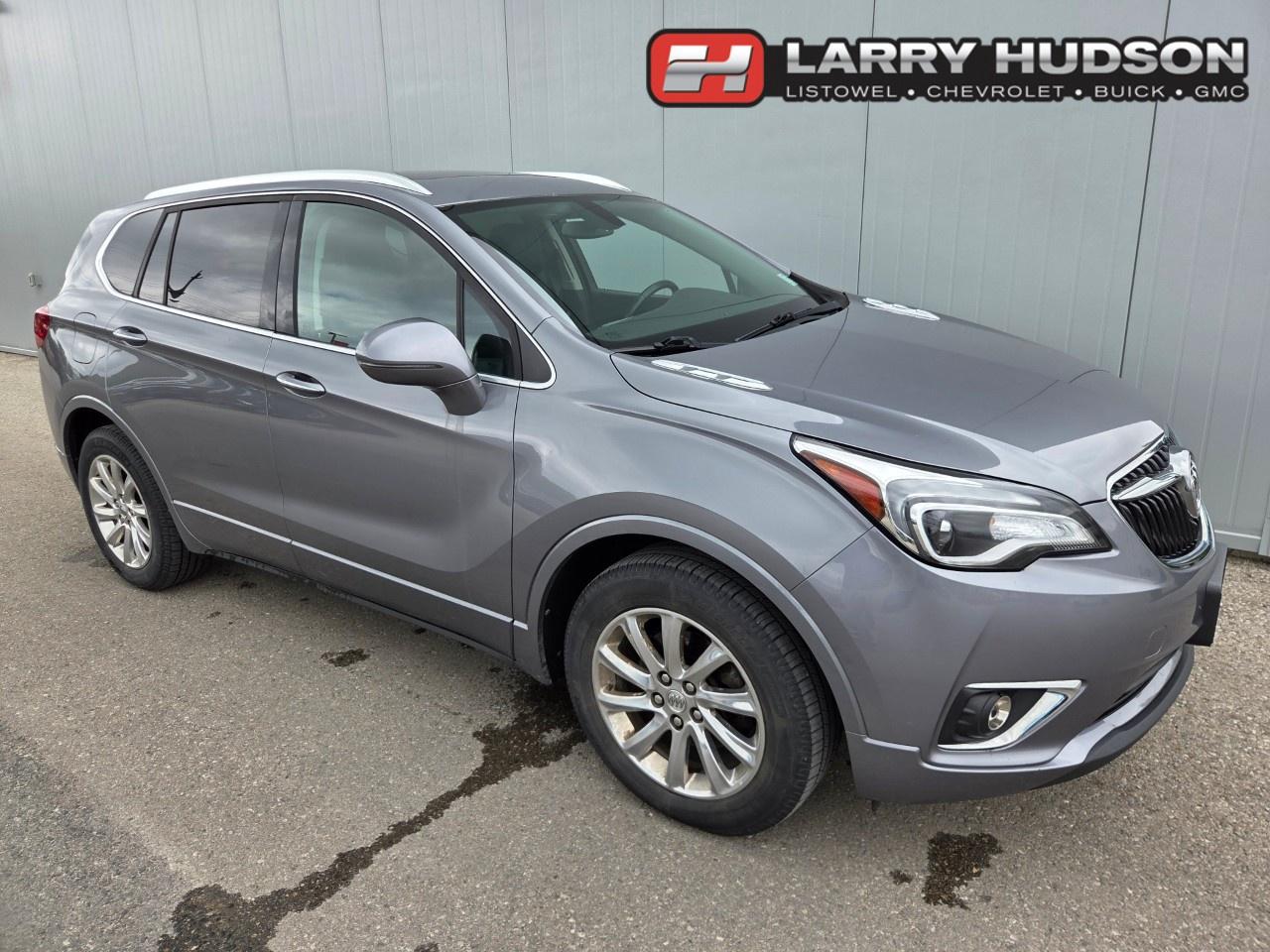 <p><span style=color:rgb( 0 , 0 , 0 )>One Owner! This Envision features a 2.5L DOHC L4 Engine, 6-Speed Automatic Transmission, All Wheel Drive, Satin Steel Metallic Exterior, Black Leather Interior, Panoramic Power Moonroof, Heated Front Seats, 8-Way Powered Driver Seat, Heated Outboard Second Row Seats, Remote Start, Push Button Start, Universal Home Remote, HD Rear Vision Camera, Auto Dimming Rearview Mirror, Rear Park Assist, Heated Steering Wheel, Cruise Control, Buick Infotainment System With Navigation, Teen Driver Settings, Handsfree Powered Liftgate, Engine Block Heater, HID Headlamps, Front Fog Lamps, Tire Pressure Monitor, 18 Aluminum Wheels, Onstar Services Available, Onstar 4G LTE Wi-Fi Hotspot Capable, SiriusXM Satellite Radio Services Available.</span></p><p><span style=color:rgb( 34 , 34 , 34 )><em>The Larry Hudson Group is a family run automotive organization that has enjoyed growth for over 42 years of business. We have a great selection of new inventory and what we feel are the best reconditioned used cars in Ontario. Hudsons NEED your trade. We can offer you top market value for your current vehicle. Please come and partake in a great buying experience with the Larry Hudson Group in Listowel. FREE CarFax report available with every used vehicle!</em></span></p>