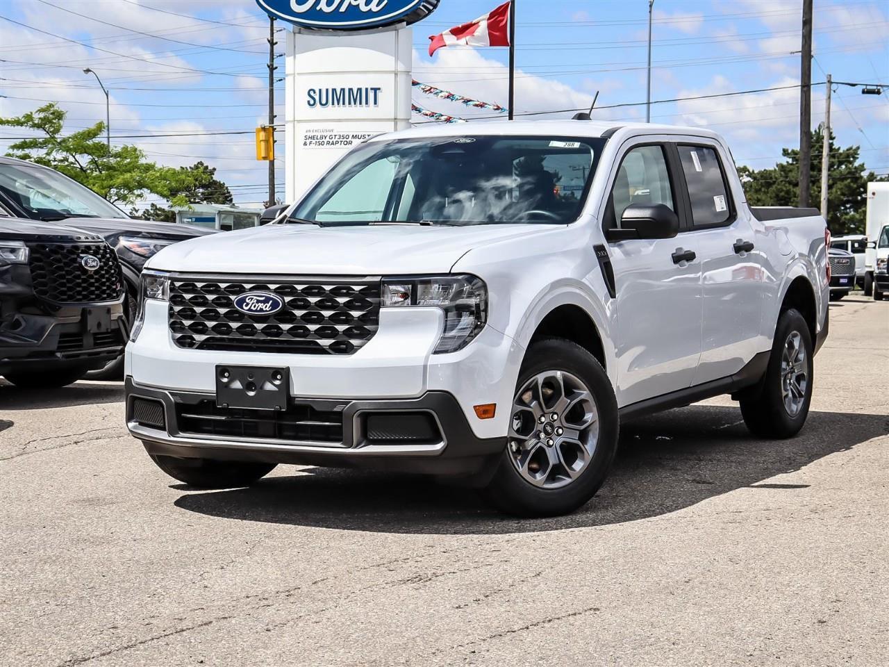 <p>Introducing the 2026 Ford Maverick XLT AWD SuperCrew in a striking white hue with an advanced all-wheel-drive system and automatic transmission for a smooth and confident ride. This truck promises agility and control, perfect for any Canadian terrain.</p><p>The exterior of this Ford Maverick, finished in Space White Metallic, merges rugged appeal with modern styling, making it a standout on the road. Inside, the plush white interior offers a roomy and comfortable environment, perfect for both city drives and longer journeys.</p><p>Prepare to be impressed with the innovative technology found in the Equipment Group 301A package. Featuring the SYNC 4 system with a vibrant 13.2" LCD centre display, seamless wireless phone connectivity, SiriusXM with 360L, and compatibility with Apple CarPlay and Android Auto, this Maverick keeps you connected on the go. Safety takes a front seat with a suite of features like lane assist, brake assist, and a reliable backup camera for peace of mind on every drive.</p><p>Ideal for tech-savvy drivers and families who value safety and style without compromising on comfort. Contact Summit Ford today for more information and experience why the Ford Maverick XLT AWD SuperCrew is the perfect addition to your lifestyle.</p>