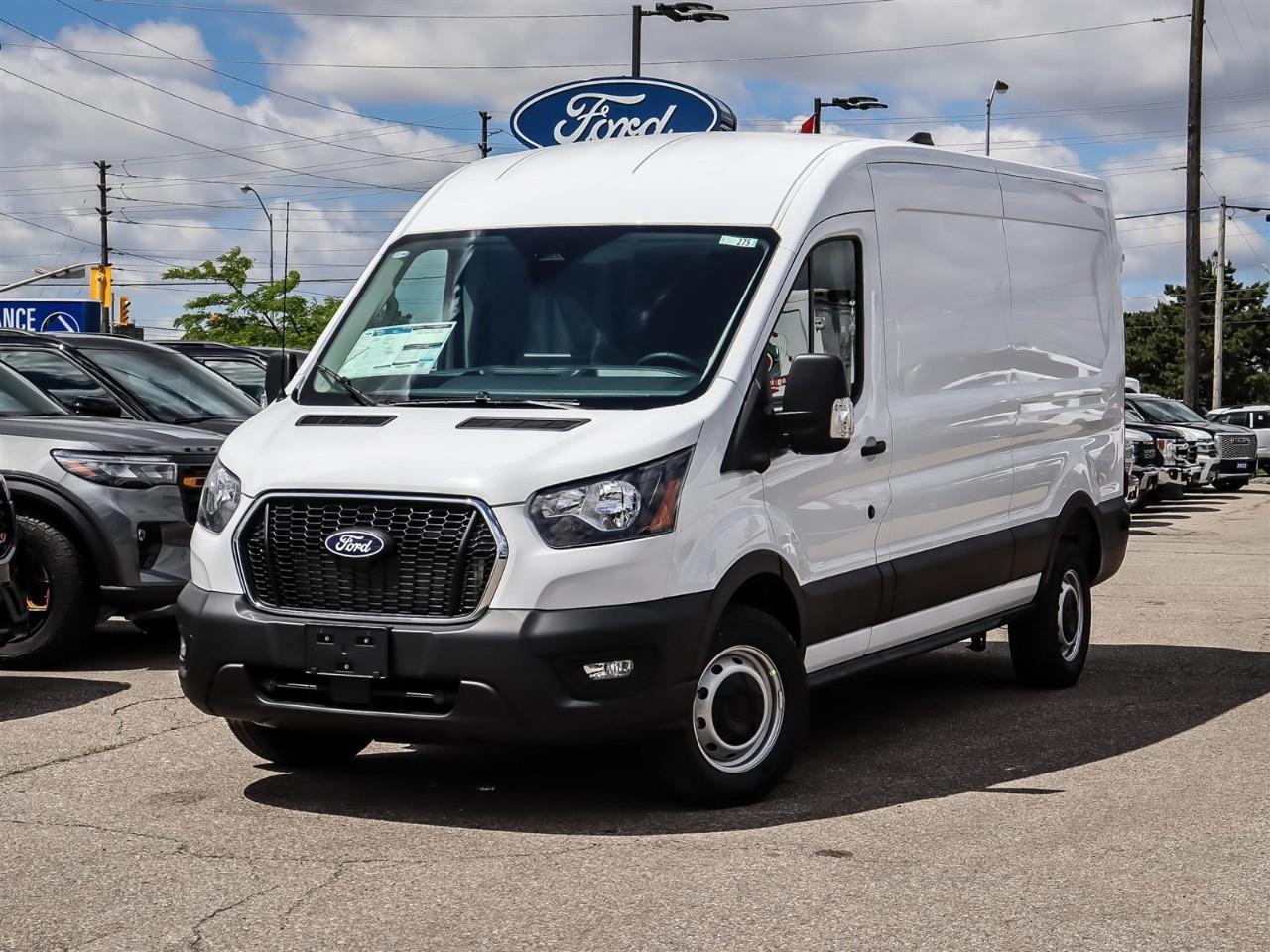 <p>Get ready to take on the road with the 2026 Ford Transit Cargo Van T-250 148" Med Rf 9070 GVWR RWD in stunning Oxford White. This rear-wheel drive marvel offers remarkable handling and smooth performance courtesy of its ENGINE: 3.5L PFDI V6 FLEX-FUEL, designed for those who demand power and versatility, while staying fuel-conscious.</p><p>The exterior is tailored for practicality with features such as a 253-degree rear door opening and a spare tire with a wheel, ensuring you're prepared for any situation. Inside, enjoy comfortable dark Palazzo Grey cloth bucket seats complete with armrests, a 2-way manual driver seat with lumbar support, and a user-friendly front overhead shelf for additional storage. Full rear compartment lighting ensures optimum visibility when loading and unloading, making it the perfect van for commercial endeavors.</p><p>Technology meets convenience with the cutting-edge Ford Co-Pilot360 Assist 2.0, integrating a suite of driver assistance features like Adaptive Cruise Control with Lane Centering, Blind Spot Information System, and a 360-degree camera. Stay connected on the go with a Wi-Fi hotspot, Bluetooth connection, SiriusXM with 360L, and smart device integration. The inclusion of advanced safety features such as lane assist, backup camera, and side parking sensors underscores Ford's commitment to keeping you both productive and secure.</p><p>Perfect for businesses or professionals who require a reliable, feature-rich vehicle for transporting goods, the 2026 Ford Transit Cargo Van is ready to elevate your operations. Contact Summit Ford today to learn more about this versatile van and how it can meet your specific needs.</p>
