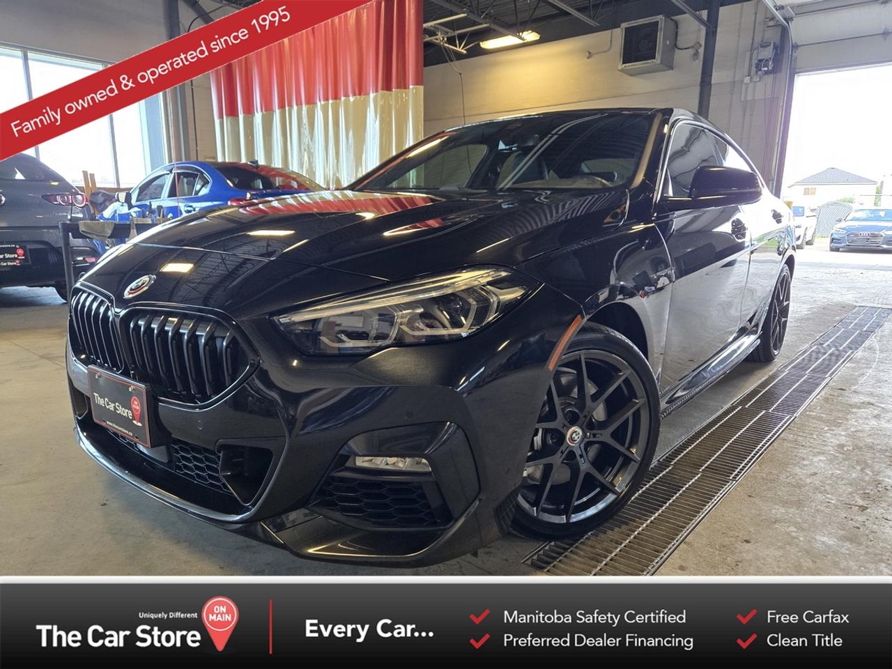 2021 BMW 228i xDrive Gran Coupe M Sport &ndash; Low Kilometres | No Accidents | Shadowline Package | Brand New Tires 
 Key Features:2.0L Turbocharged Engine with xDrive All-Wheel Drive 
 M Sport Package 
 Low kms (55,000k) 
 No Accidents, Well Serviced 
 Shadowline Exterior Package 
 Brand New Tires 
 Sport Seats, Heated Front Seats, Heated Steering Wheel 
 Panoramic Sunroof, Ambient Interior Lighting 
 Navigation, Apple CarPlay, Android Auto Digital Instrument Cluster 
 Dual-Zone Climate Control, Push Button Start 
 Parking Sensors, Backup Camera 
 M Sport Styling with Premium Interior Finishes 
 
 Athletic Styling with Everyday Comfort:The 228i xDrive Gran Coupe delivers sporty handling, premium comfort, and year-round confidence in a sleek four-door design. With its M Sport package, Shadowline trim, and low kilometre count, this example offers an excellent blend of performance and refinement. 
 
 Peace of mind:A well serviced, accident-free model with only 55k kms and brand new tires already installed. Clean, well maintained, and presented in excellent overall condition. 
 
 Our Take:A sharp and well-equipped BMW with desirable M Sport and Shadowline packages, low kilometres, and strong maintenance history. Refined, responsive, and exceptionally well presented. 
 
 
 We are a local Family Owned business and we try to do things a little different. 
 
 At The Car Store on Main every vehicle is Manitoba Safety Certified. 
 Every vehicle sold is eligible for the Advantage Plan: 
 30 Day Warranty on all MB Safety certificate related items. 
 CarFax Vehicle History Report 
 2 sets of Keys 
 Wholesale access to all other Miscellaneous Accessories (i.e. Wtr Tires, Remote Starr, all misc vehicle accessories/parts, etc...) 
 And of course a Full tank of Gas. 
 
 There is no Gimmicks or games, we are always aggressive on our prices and try to separate ourselves from the rest. 
 We also have an on-site Certified Banker who shops to get the best possible interest rates in with all Major Banks and Credit Unions! 
 
 Come to our Brand New modern showroom and see what makes us Uniquely Different! 
 
 Located on Main St. just North of Chief Peguis Trail. 
 
 To schedule an appointment call us directly at 204-669-1248 or email sales@thecarstore.ca 
 
 The Car Store on Main 
 -Uniquely Different- 
 
 www.thecarstore.ca 
 Local: 204-669-1248 
 Toll Free: 877-634-2975 
 
 A local family owned business unlike typical car lots, there are no pressure tactics, no games, no gimmicks, no Sales Manager, General Manager or Used Car Manager, just straight answers and fair deals all the time! 
 
 *PRICE DOES NOT INCLUDE TAXES (G.S.T & P.S.T) 
 Dealer Permit # 4481