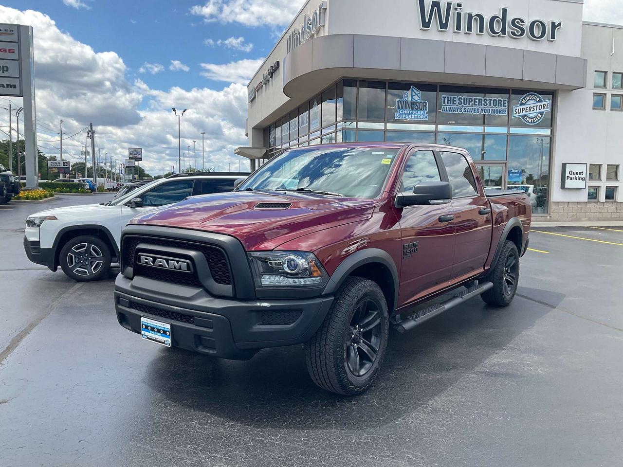 Odometer is 14514 kilometers below market average!

Delmonico Red Pearlcoat 2022 Ram 1500 Classic Warlock 4WD 8-Speed Automatic Pentastar 3.6L V6 VVT

**CARPROOF CERTIFIED**.

* PLEASE SEE OUR MAIN WEBSITE FOR MORE PICTURES AND CARFAX REPORTS * Buy in confidence at WINDSOR CHRYSLER with our 95-point safety inspection by our certified technicians. Searching for your upgrade has never been easier. You will immediately get the low market price based on our market research, which means no more wasted time shopping around for the best price, Its time to drive home the most car for your money today. OVER 100 Pre-Owned Vehicles in Stock! Our Finance Team will secure the Best Interest Rate from one of out 20 Auto Financing Lenders that can get you APPROVED! Financing Available For All Credit Types! Whether you have Great Credit, No Credit, Slow Credit, Bad Credit, Been Bankrupt, On Disability, Or on a Pension, we have options. Looking to just sell your vehicle? We buy all makes and models let us buy your vehicle. Proudly Serving Windsor, Essex, Leamington, Kingsville, Belle River, LaSalle, Amherstburg, Tecumseh, Lakeshore, Strathroy, Stratford, Leamington, Tilbury, Essex, St. Thomas, Waterloo, Wallaceburg, St. Clair Beach, Puce, Riverside, London, Chatham, Kitchener, Guelph, Goderich, Brantford, St. Catherines, Milton, Mississauga, Toronto, Hamilton, Oakville, Barrie, Scarborough, and the GTA.